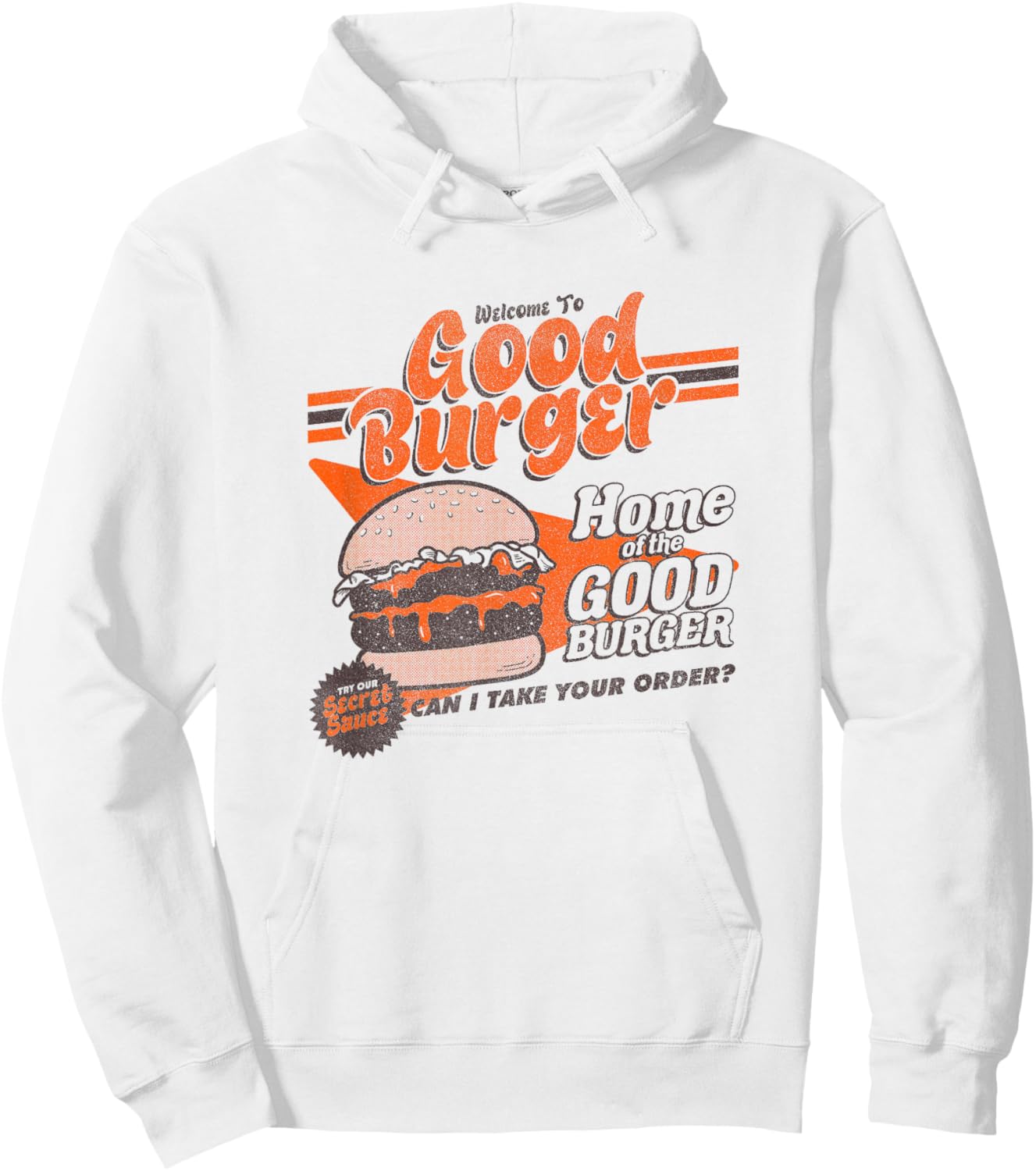 All That Distressed Welcome To Good Burger Home Of The Good Hoodie - Hoodie | White