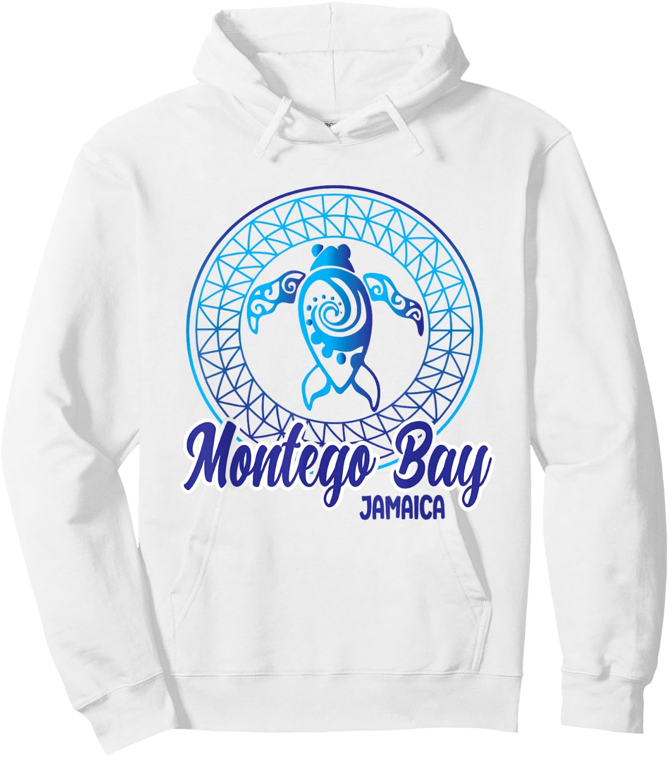 Montego Bay Jamaica Souvenirs Tribal Sea Turtle Vacation Hoodie - Hoodie | White