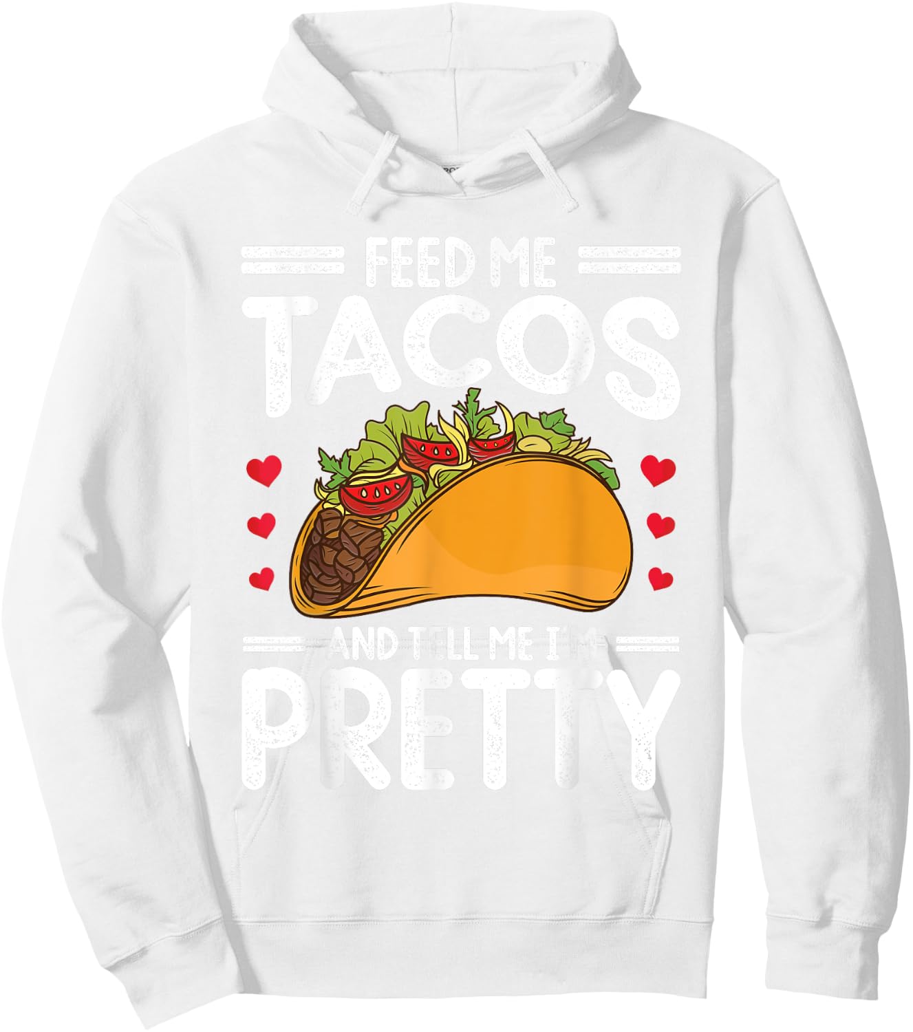 Taco Cinco de Mayo Funny Boys Men Women Mexican Food. Hoodie - Hoodie | White