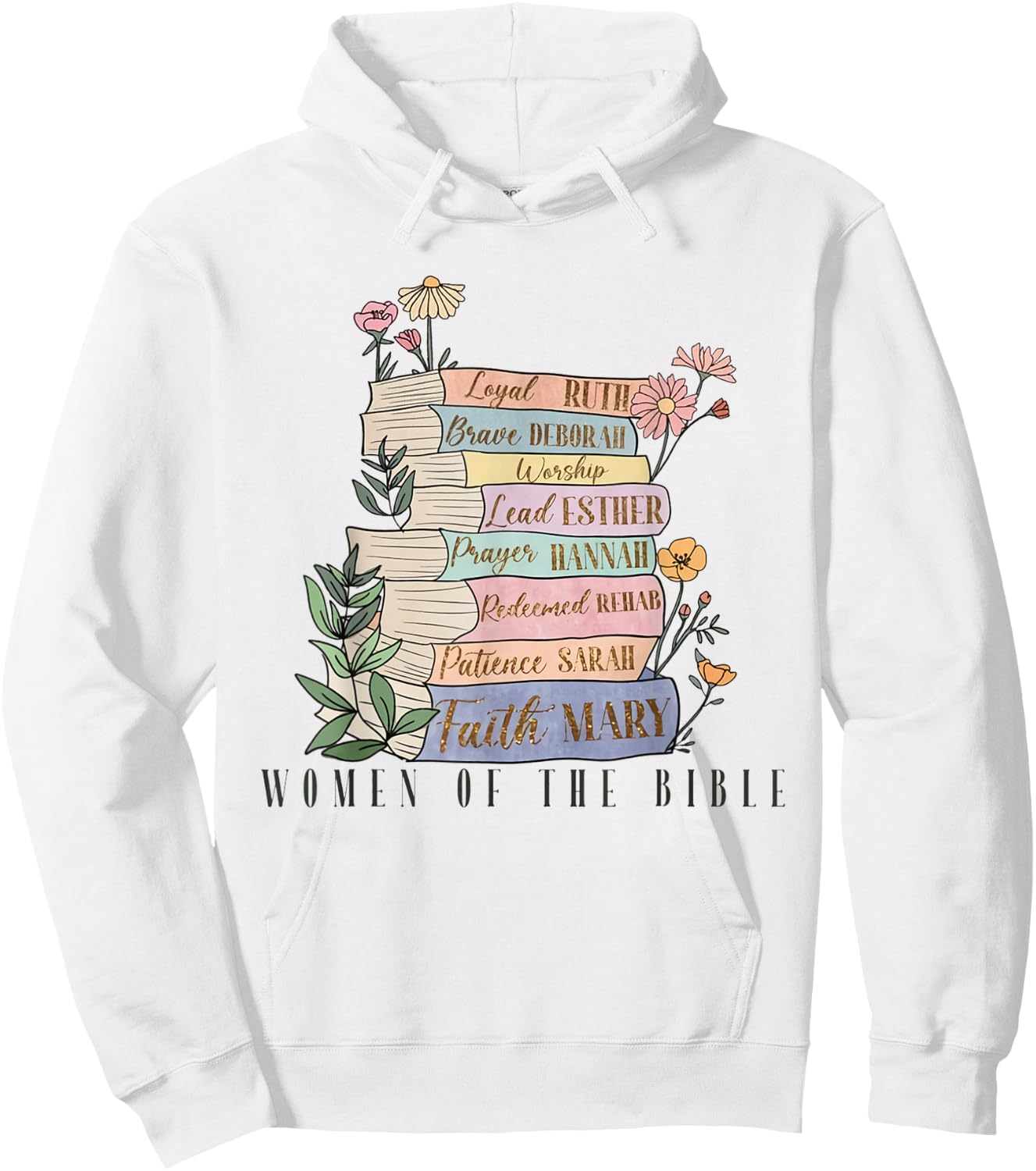 Retro Original Women of The Bible Books Christian Bookish Hoodie - Hoodie | White
