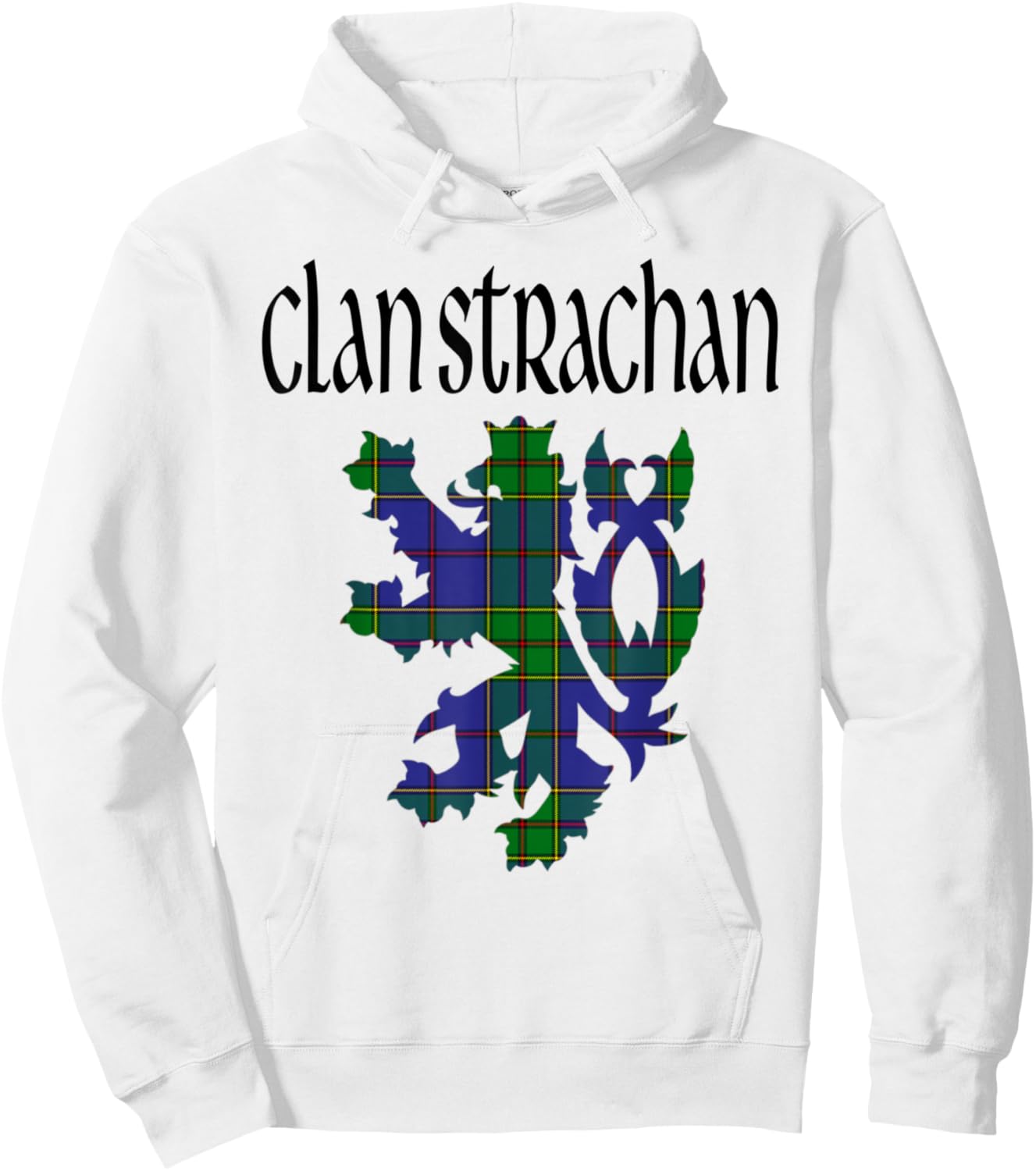 Clan Strachan Tartan Scottish Family Name Scotland Pride Hoodie - Hoodie | White