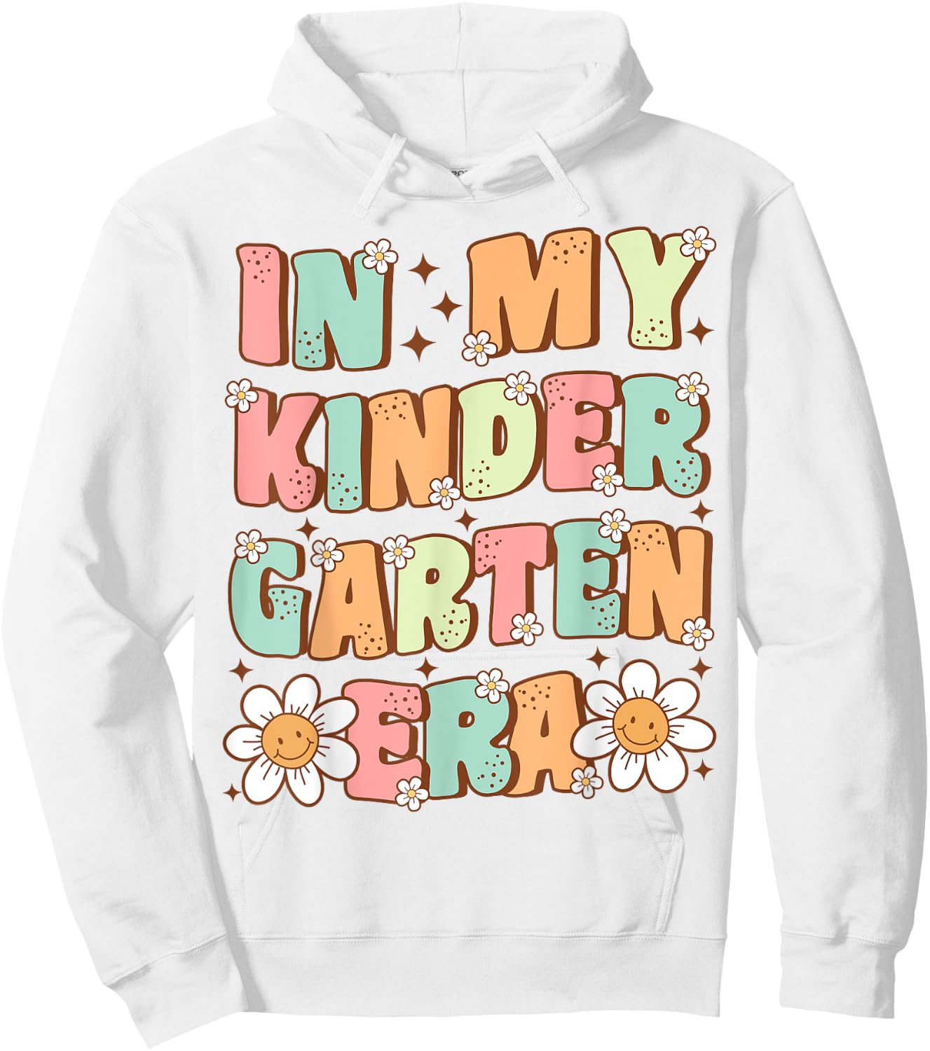In My Kindergarten Era Groovy Kindergarten Back to School Hoodie - Hoodie | White