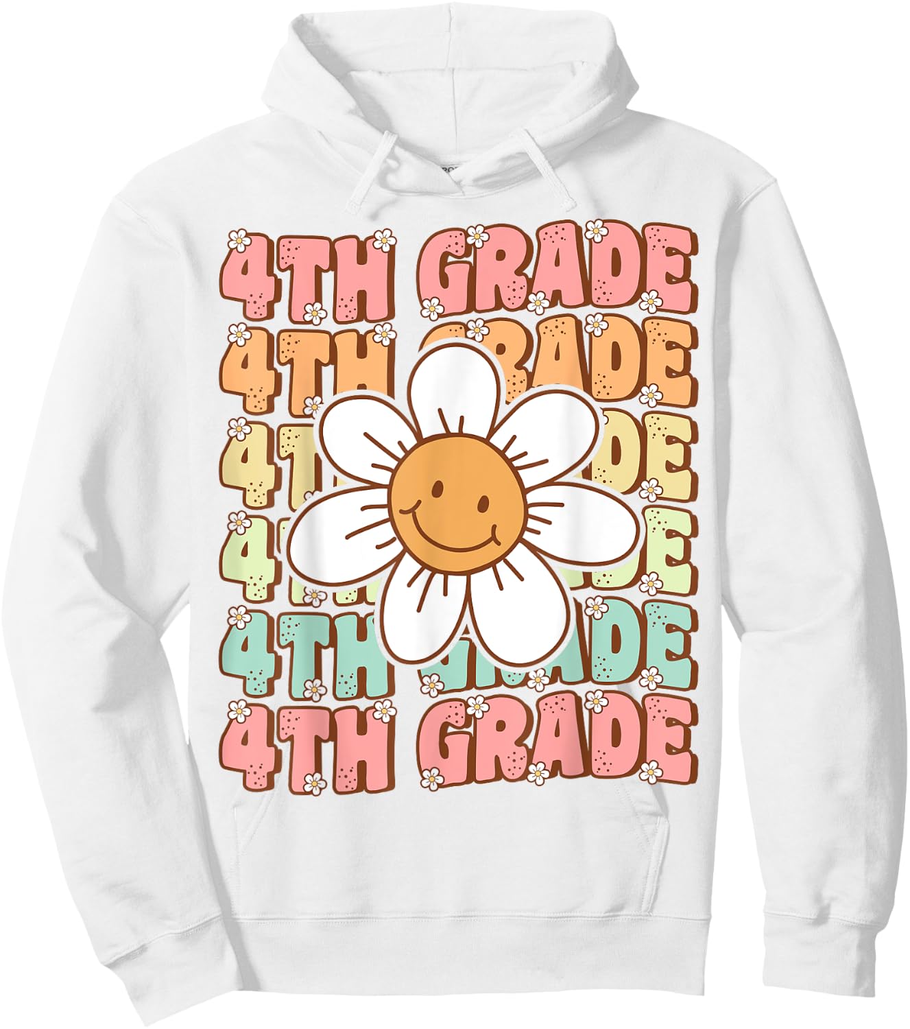 Groovy 4th Grade Back to School First Day of Fourth Grade Hoodie - Hoodie | White