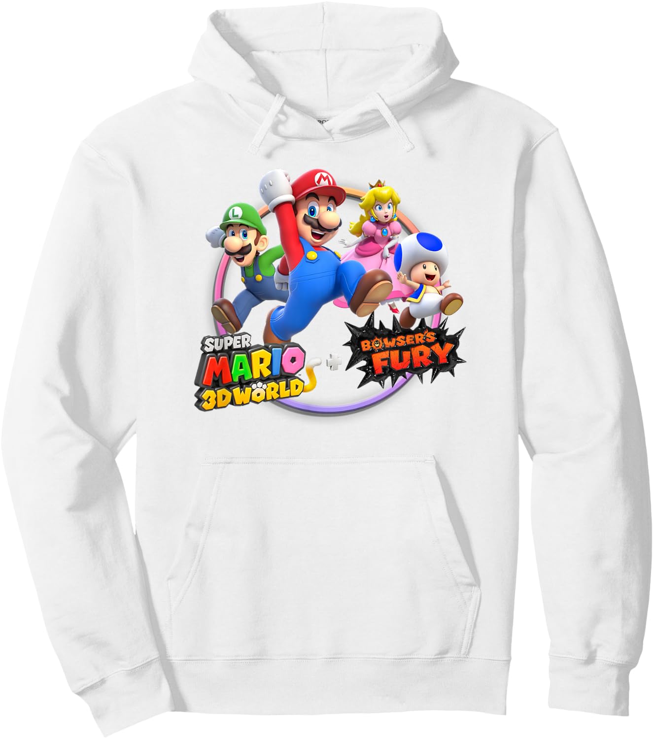Super Mario 3D World: Bowser's Fury Nintendo Game Poster Hoodie - Hoodie | White