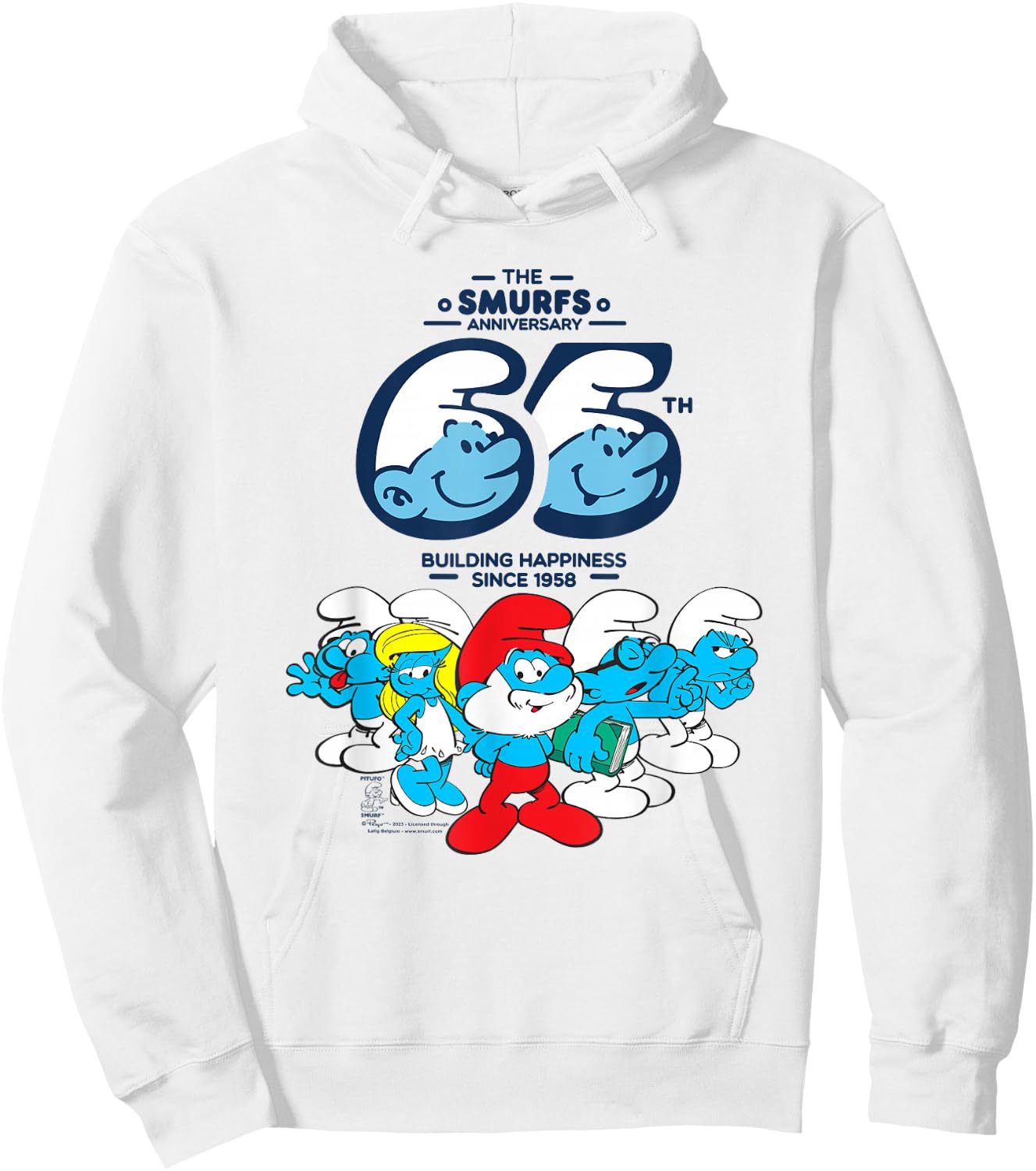 The Smurfs 65th Anniversary Group Hoodie - Hoodie | White