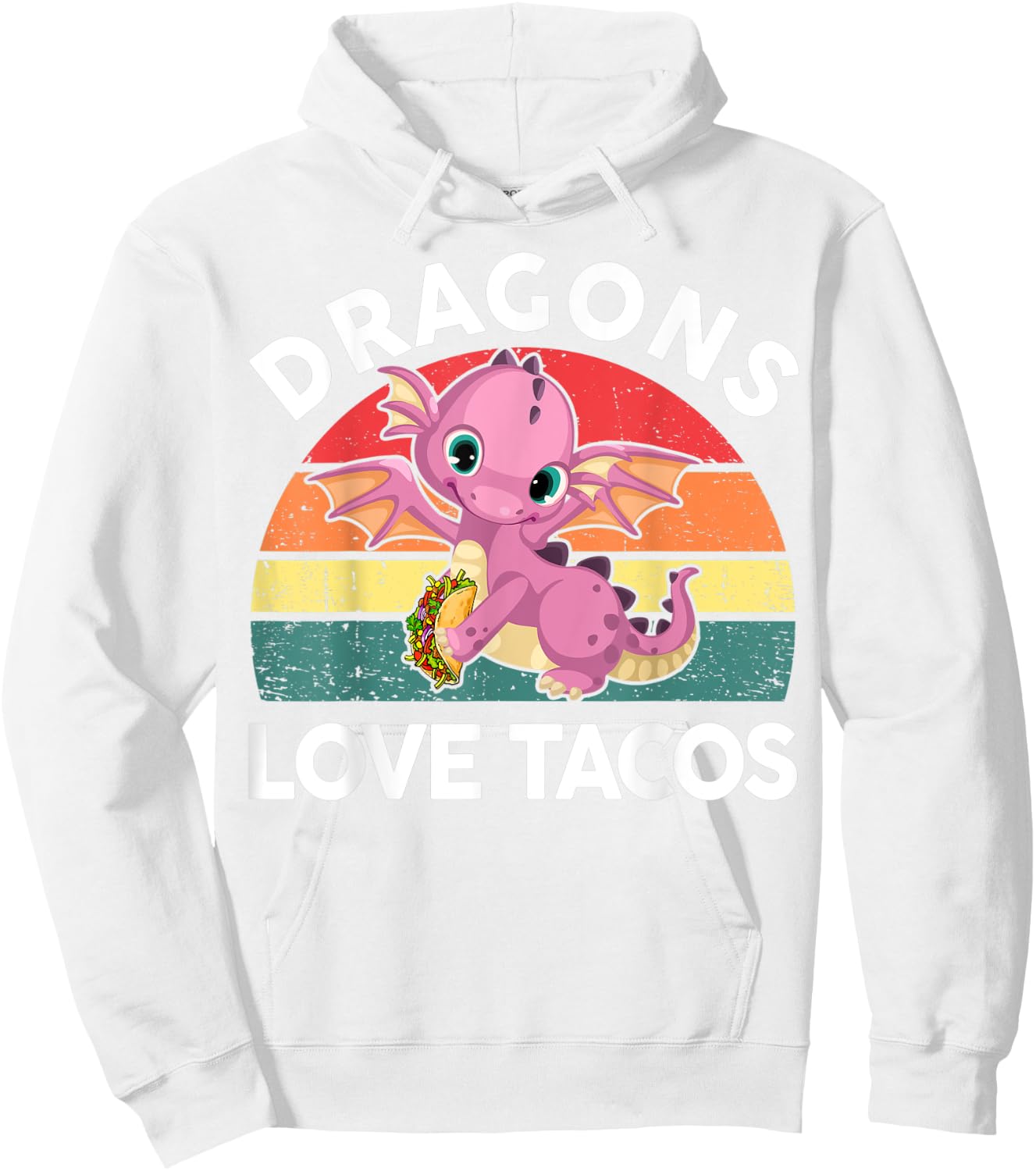 Dragons Love Tacos Shirt Cinco De Mayo Kids Youth Toddler Hoodie - Hoodie | White