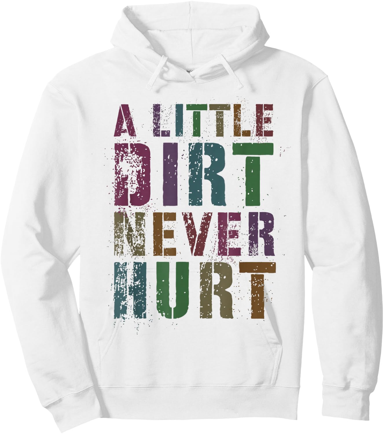 Funny LITTLE DIRT NEVER HURT Kids Off Road Girls Mud Run SxS Hoodie - Hoodie | White