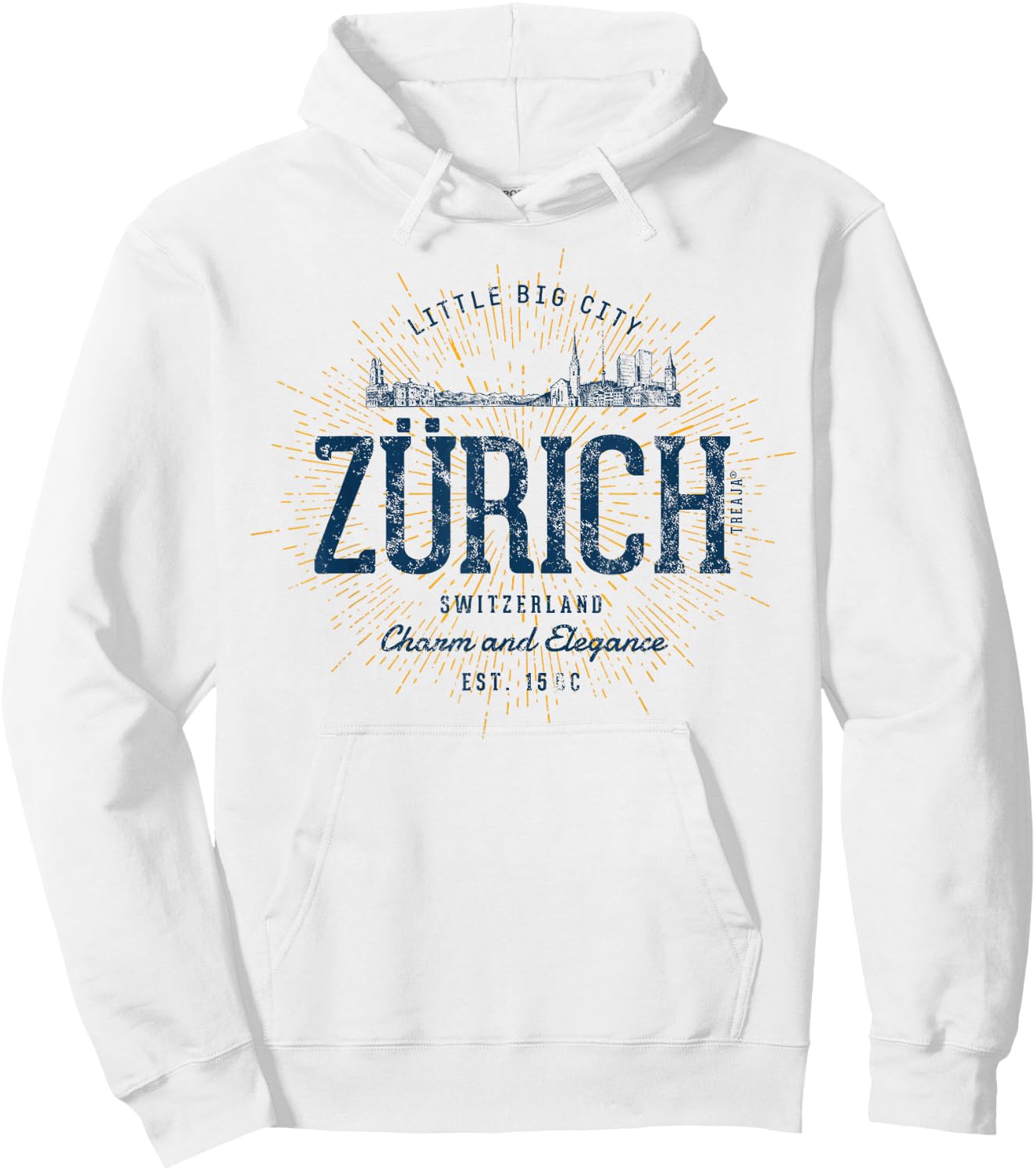 Switzerland Vintage Zurich Retro Hoodie - Hoodie | White
