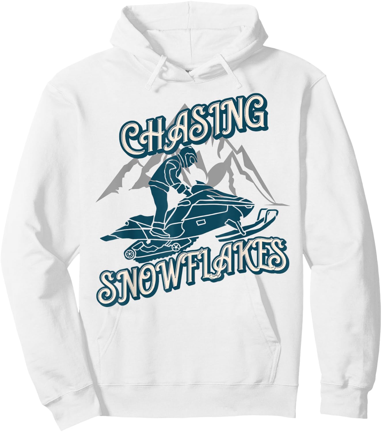Snowmobile Trail Vintage Style Snowmobiling Gifts Hoodie - Hoodie | White