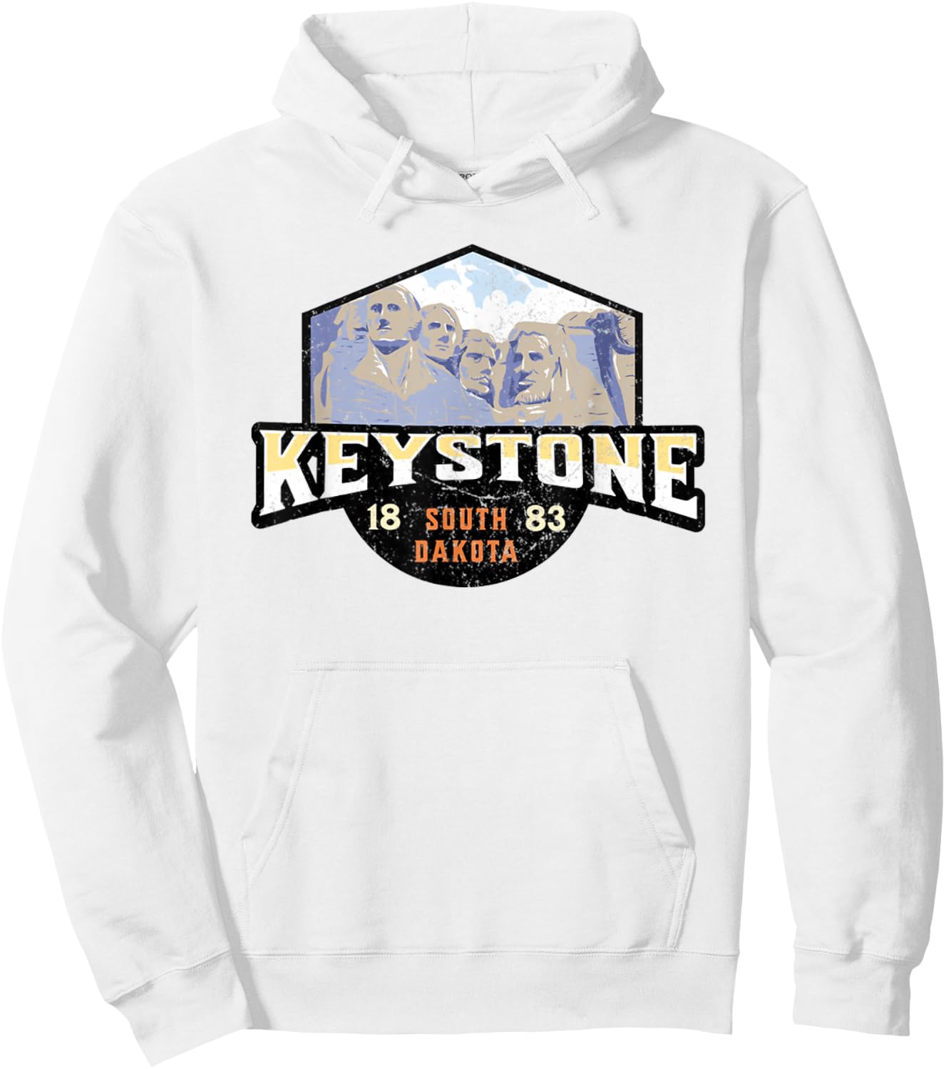 Keystone South Dakota Est 1883 Mount Rushmore Hoodie - Hoodie | White
