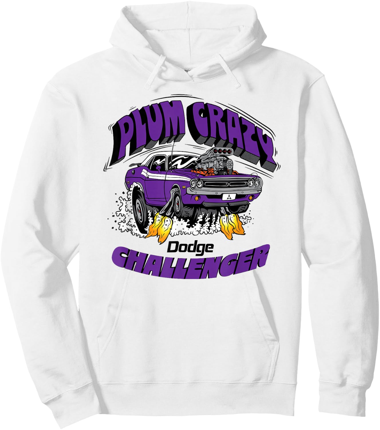 Dodge Challenger Plum Crazy, Last Call Hoodie - Hoodie | White