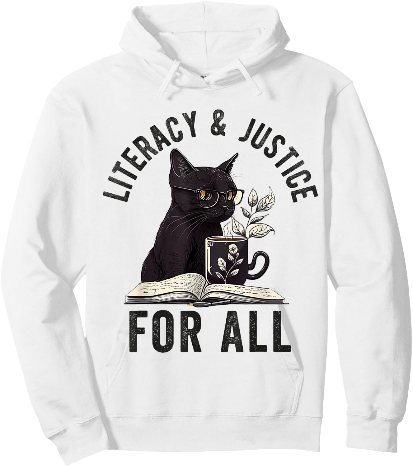 Literacy and Justice For All Read Banned Books Banning Books Hoodie - Hoodie | White