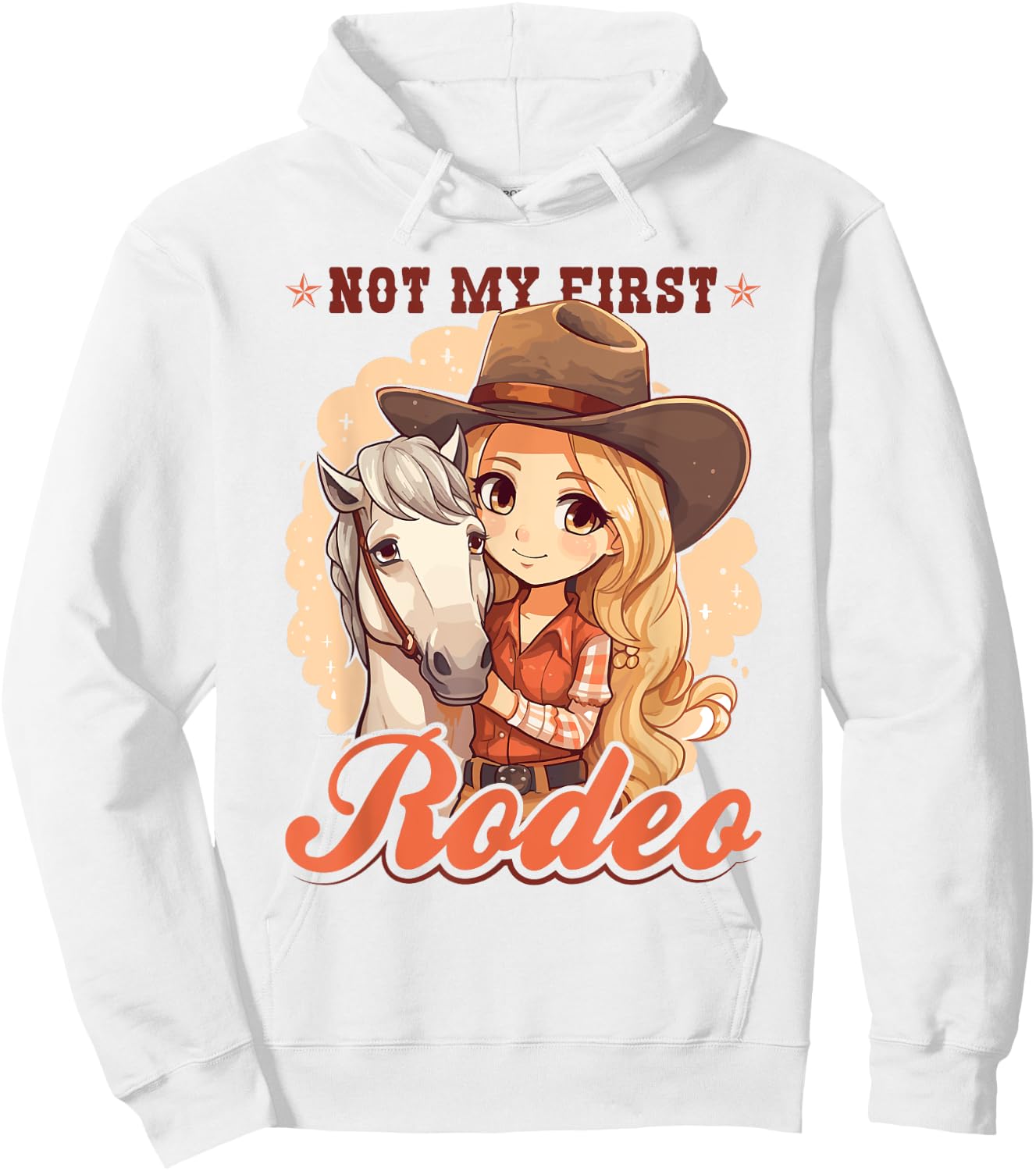 Not My First Rodeo, Country Rodeo Kids Girl Toddler Cowgirl Hoodie - Hoodie | White