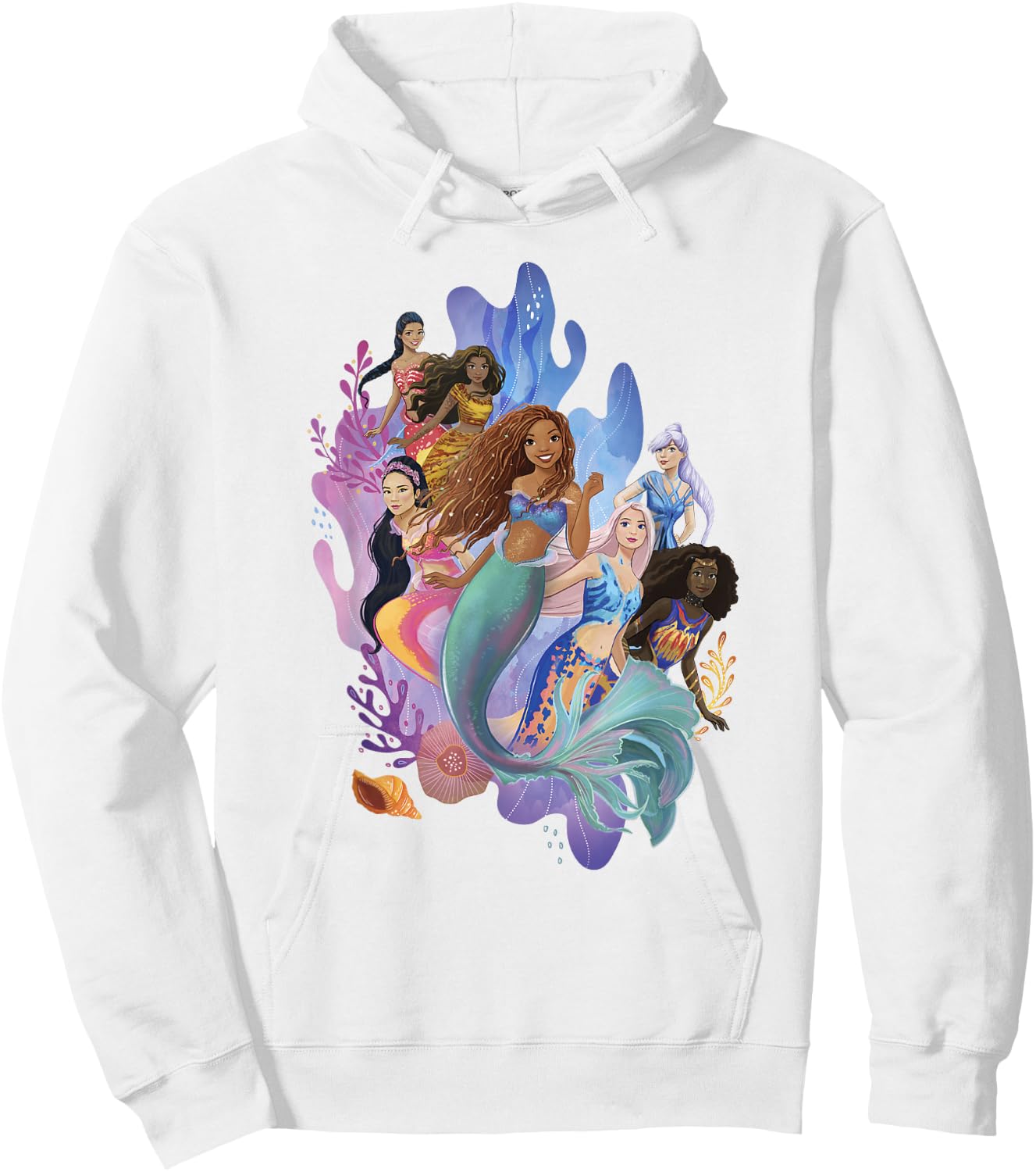 Disney The Little Mermaid Ariel & Sisters Group Shot Hoodie - Hoodie | White