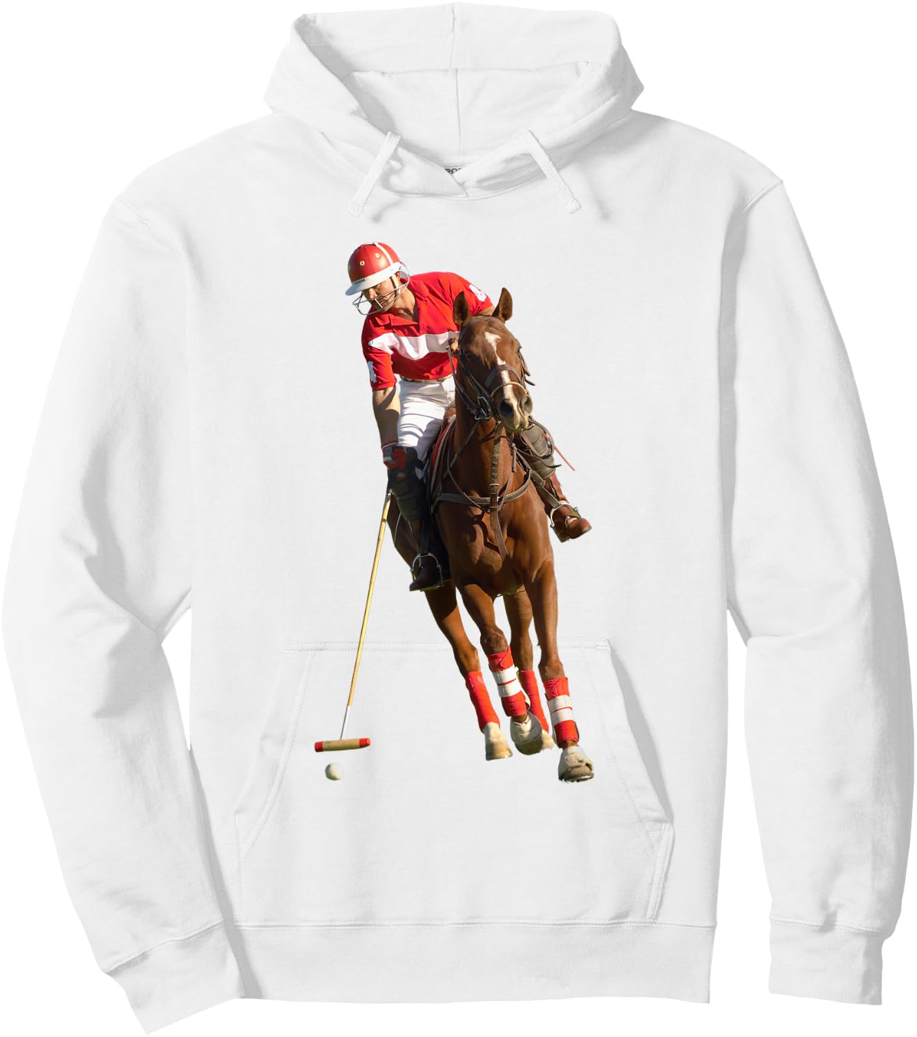 Leisure Riding Horse Polo Horse Polo Hoodie - Hoodie | White