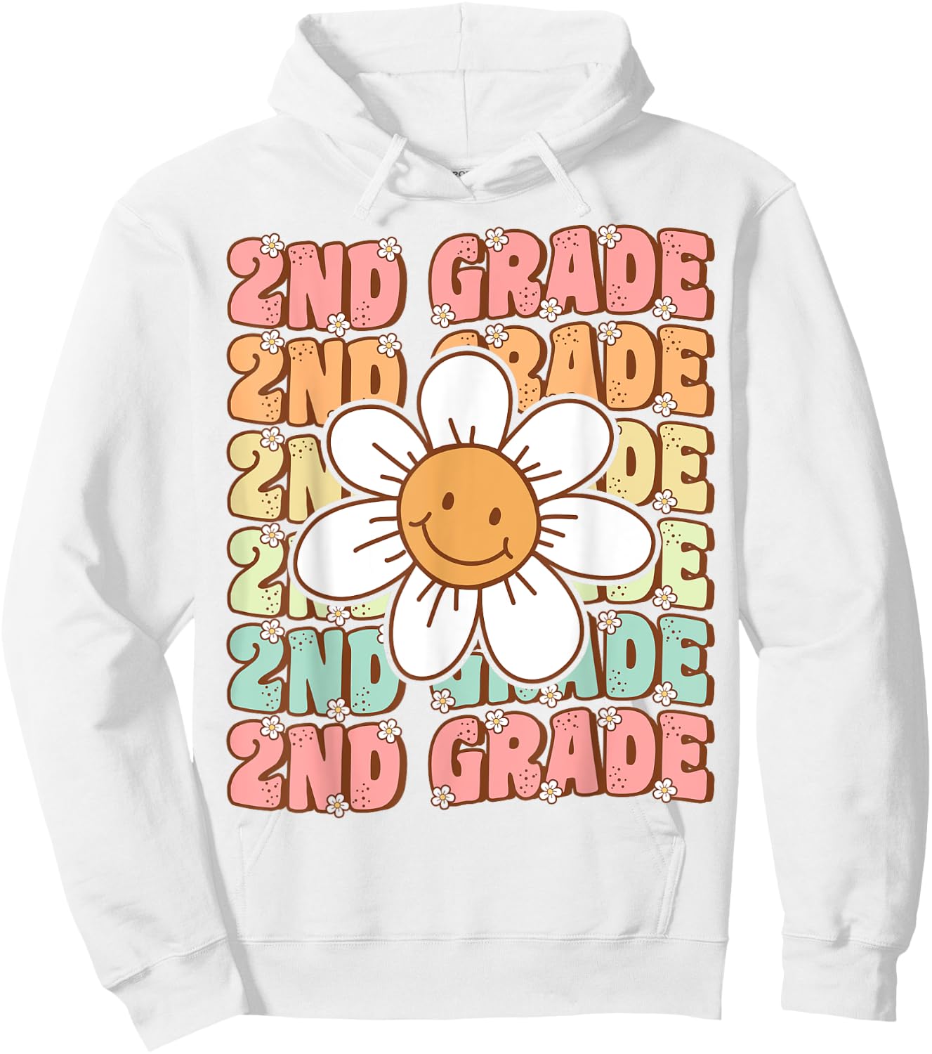 Groovy 2nd Grade Back To School First Day of Second Grade Hoodie - Hoodie | White