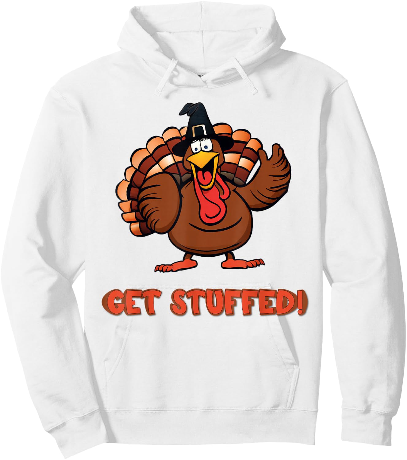 Get Stuffed Thanksgiving Holiday Funny Hoodie - Hoodie | White