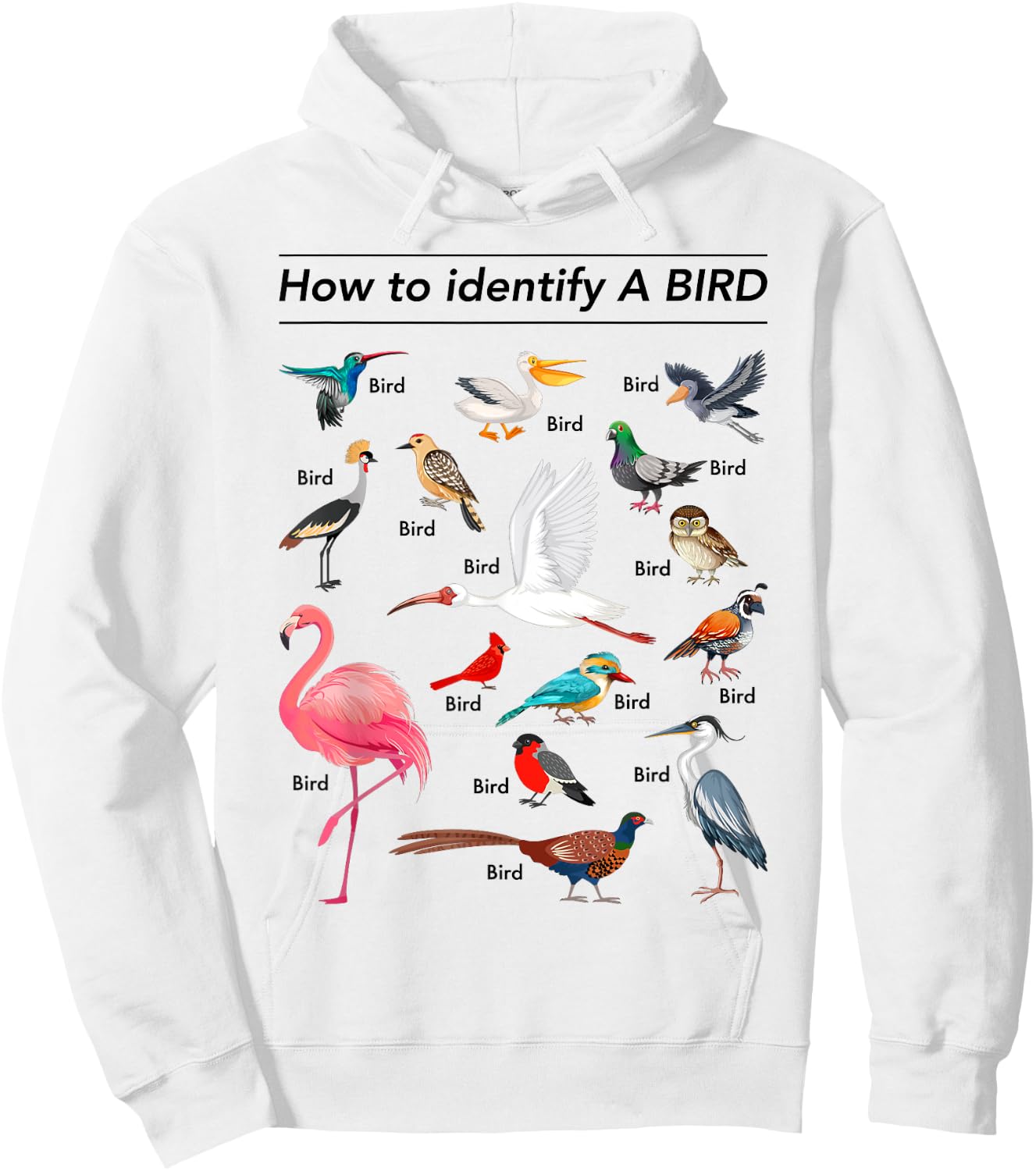 Birdwatcher Lover Funny Birdwatching How To Identify A Bird Hoodie - Hoodie | White