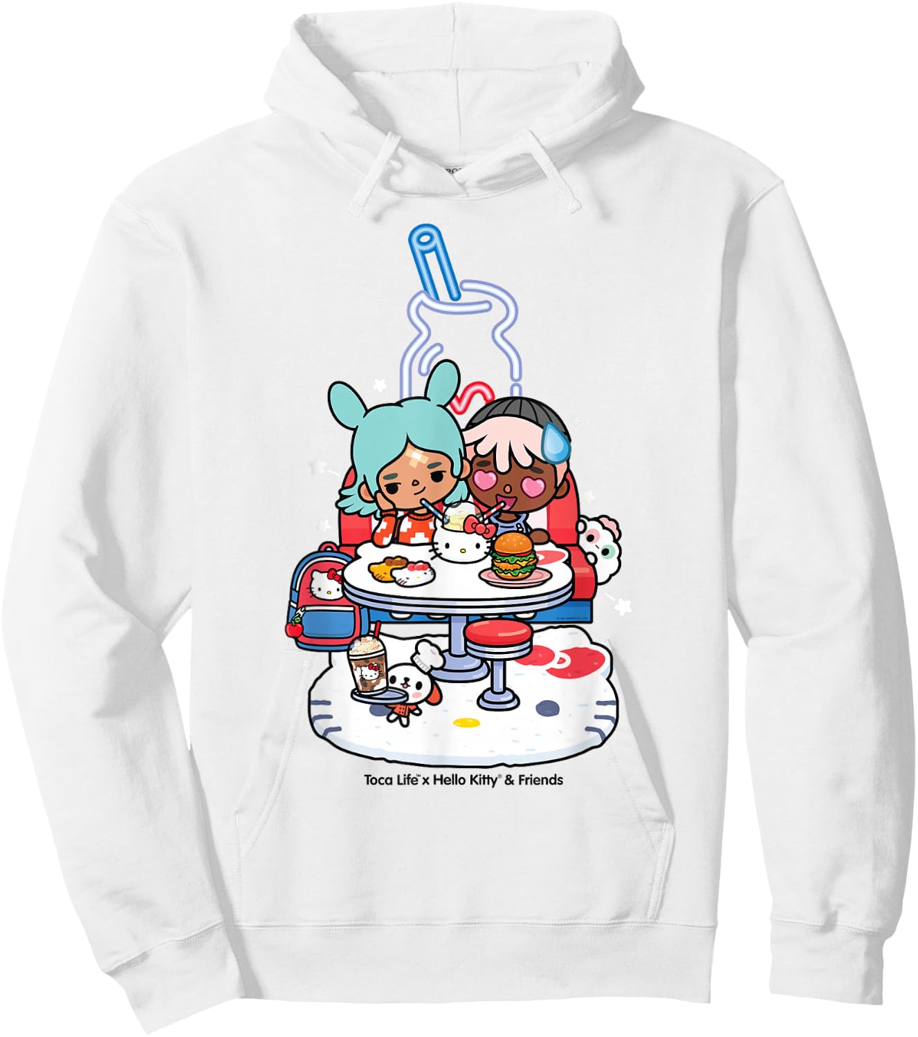 Toca Life x Hello Kitty & Friends DINER Hoodie - Hoodie | White