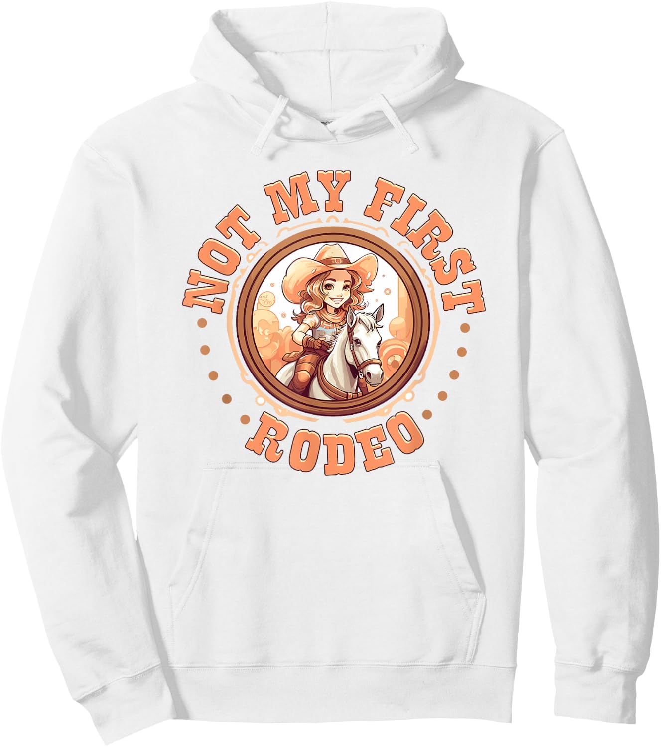 Not My First Rodeo, Country Rodeo Kids Girl Toddler Cowgirl Hoodie - Hoodie | White