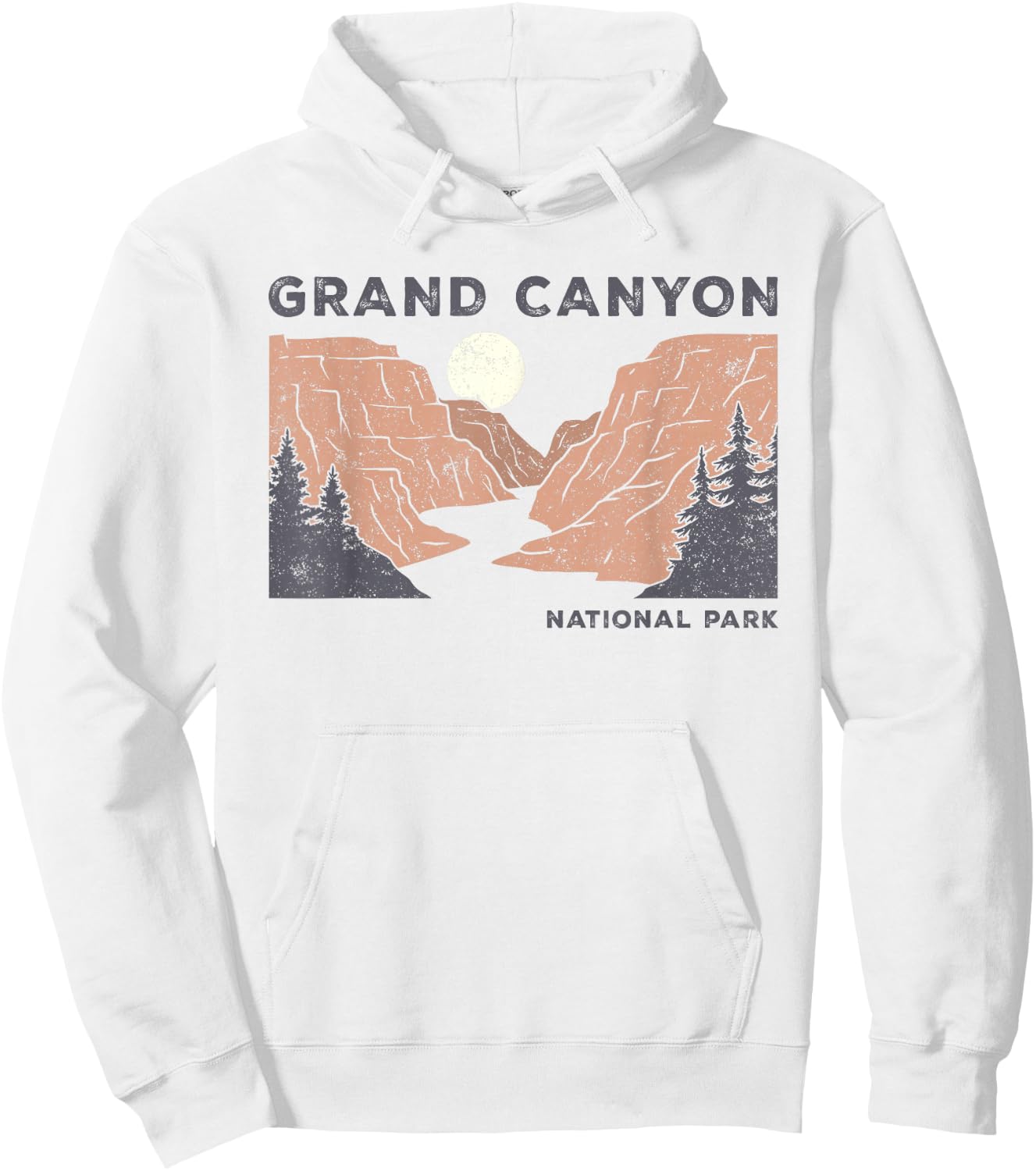 Retro Grand Canyon Shirt Arizona National Park Hiking Hoodie - Hoodie | White