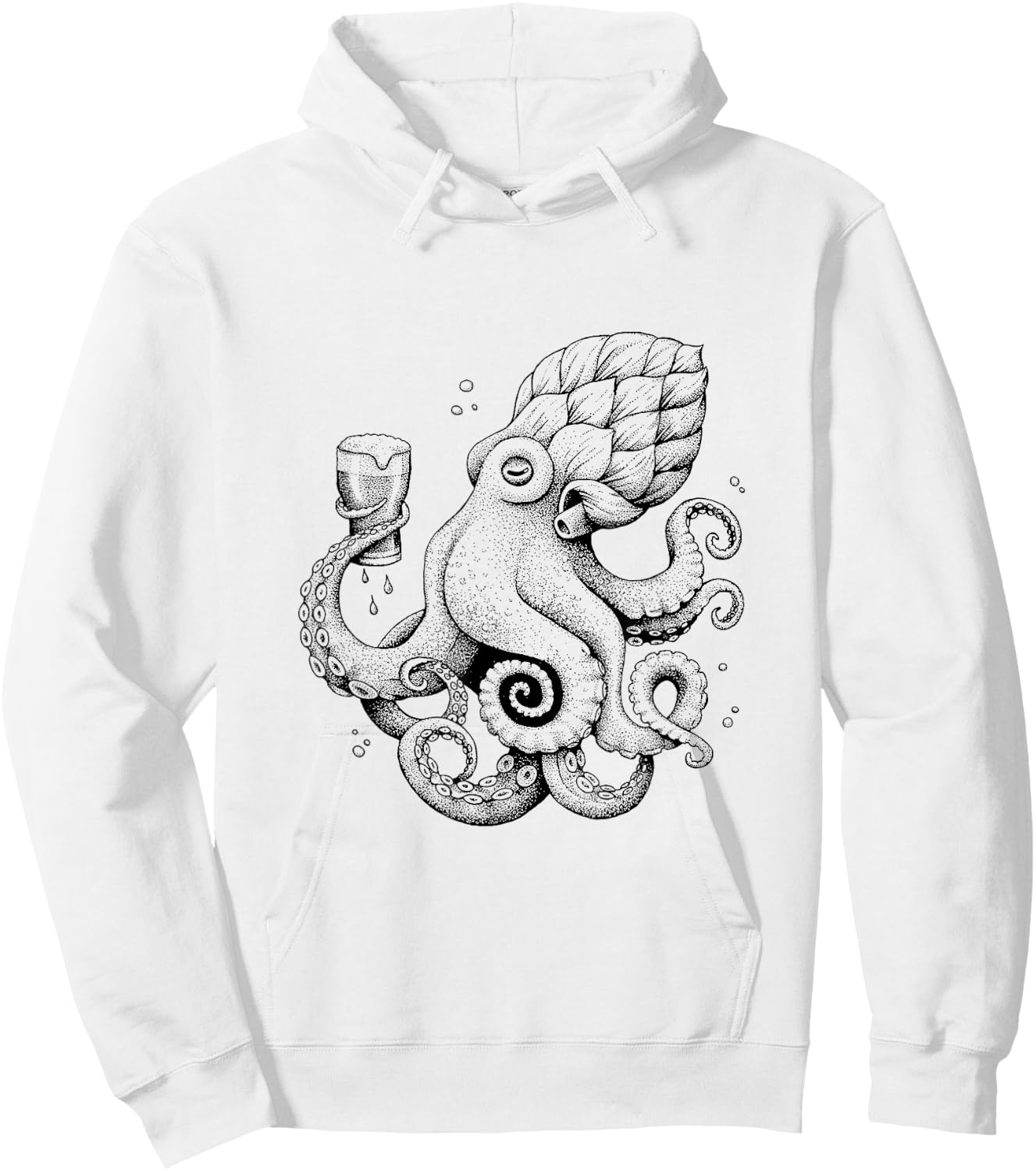 Hoptopus - The Beer Drinking Octopus Classic Hoodie - Hoodie | White