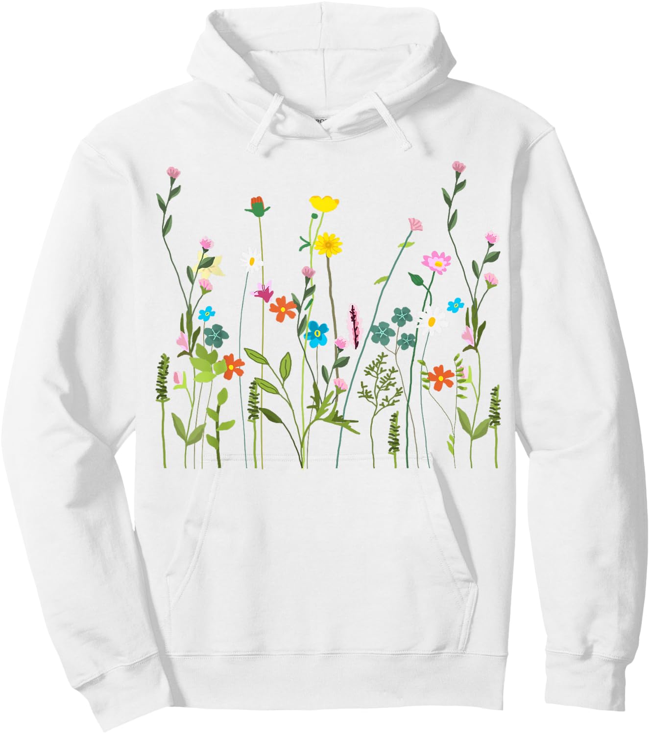 Women Wildflower Different Flowers Beautiful Floral Graphic Small Hoodie - Hoodie | White