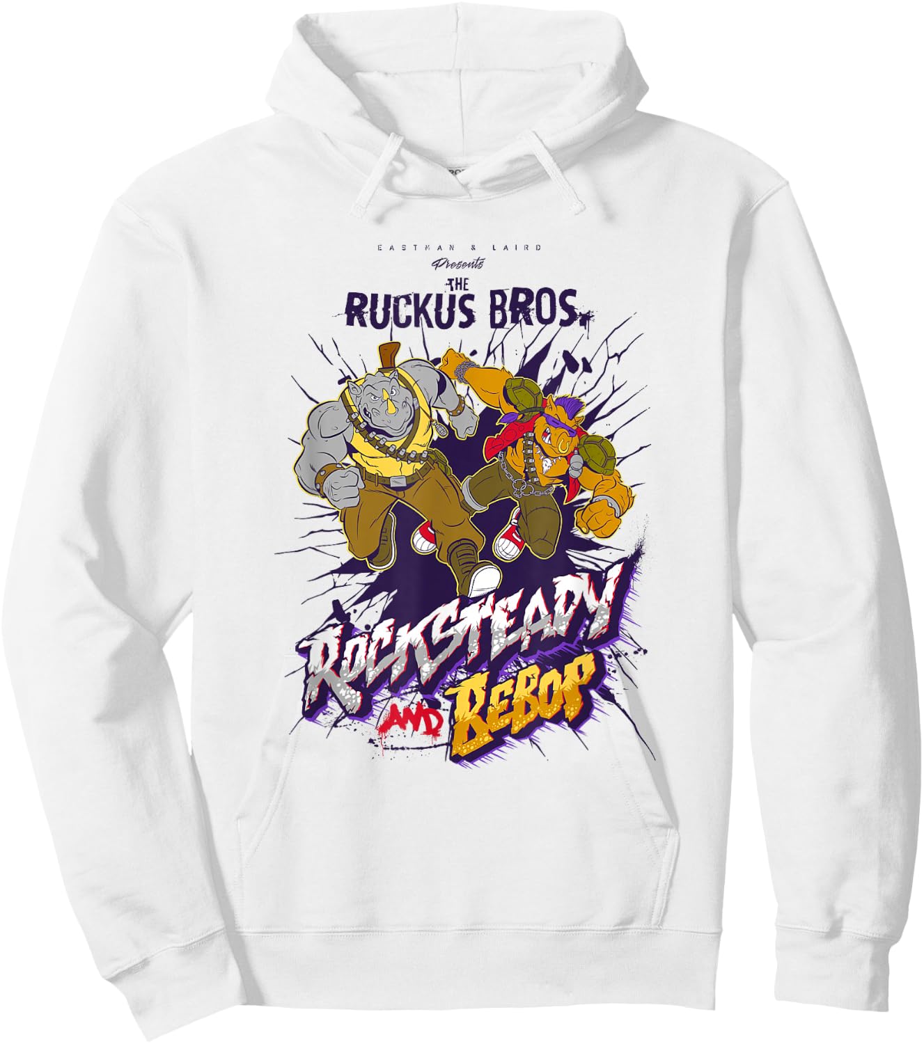 Teenage Mutant Ninja Turtles Bebop & Rocksteady Retro Hoodie - Hoodie | White