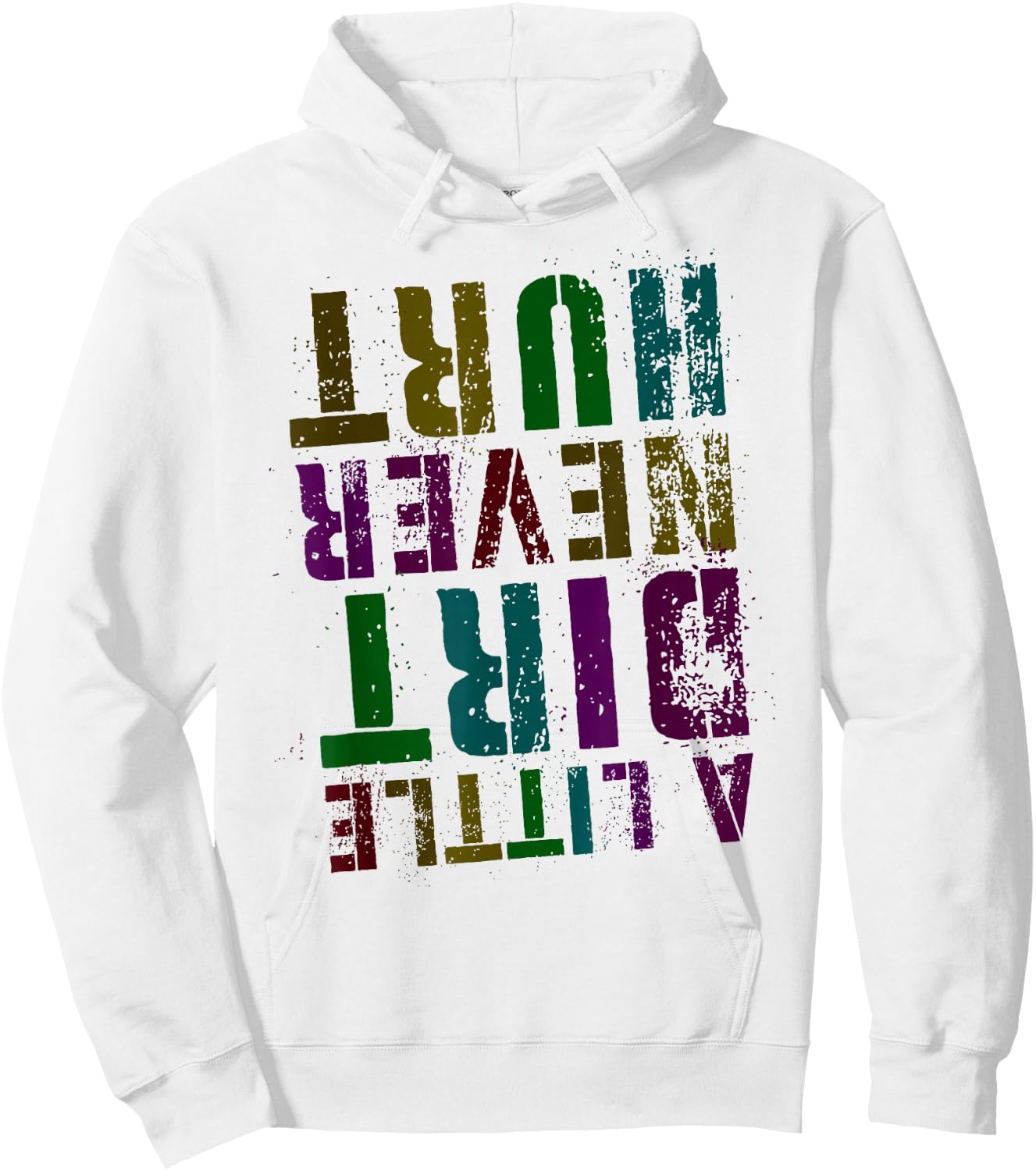 Funny A LITTLE DIRT NEVER HURT Girl Bike Motocross Mud Run Hoodie - Hoodie | White