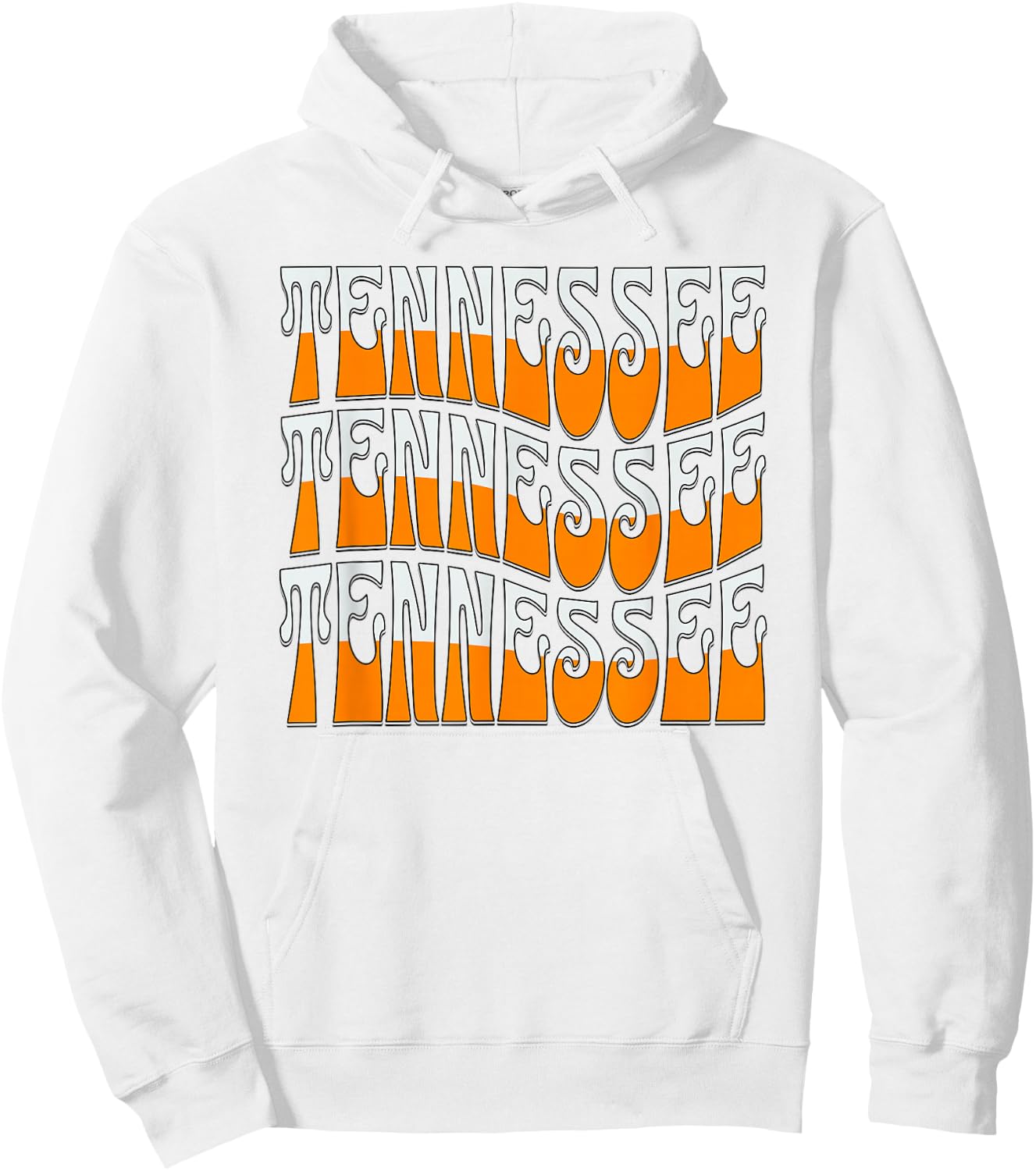 Retro Wavy Tennessee Men's Tennessee Women's Orange Hoodie - Hoodie | White