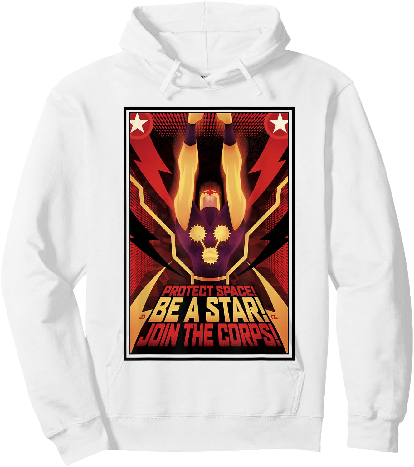 Marvel Comics Retro Classic Nova Join The Corps Propaganda Hoodie - Hoodie | White