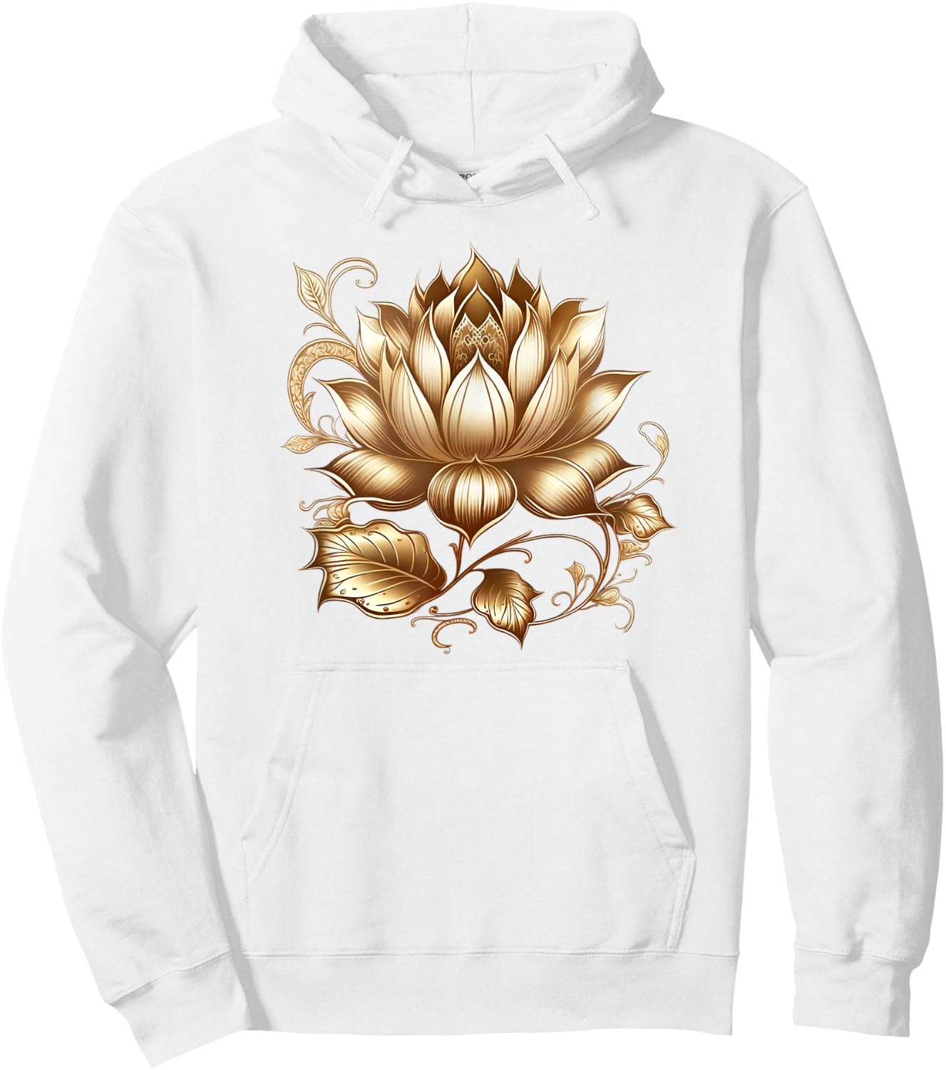 Lotus flower Buddhism spiritual symbol yoga namaste nature Hoodie - Hoodie | White