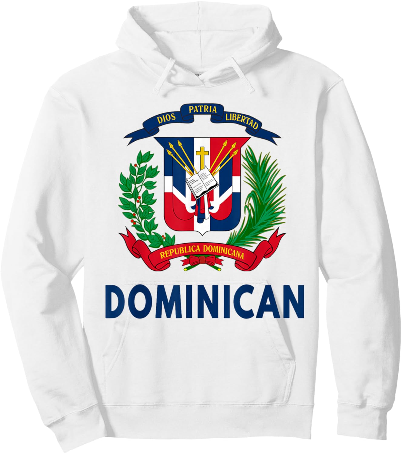 Coat of Arms Republica Dominicana & Dominican Flag Outfit Hoodie - Hoodie | White
