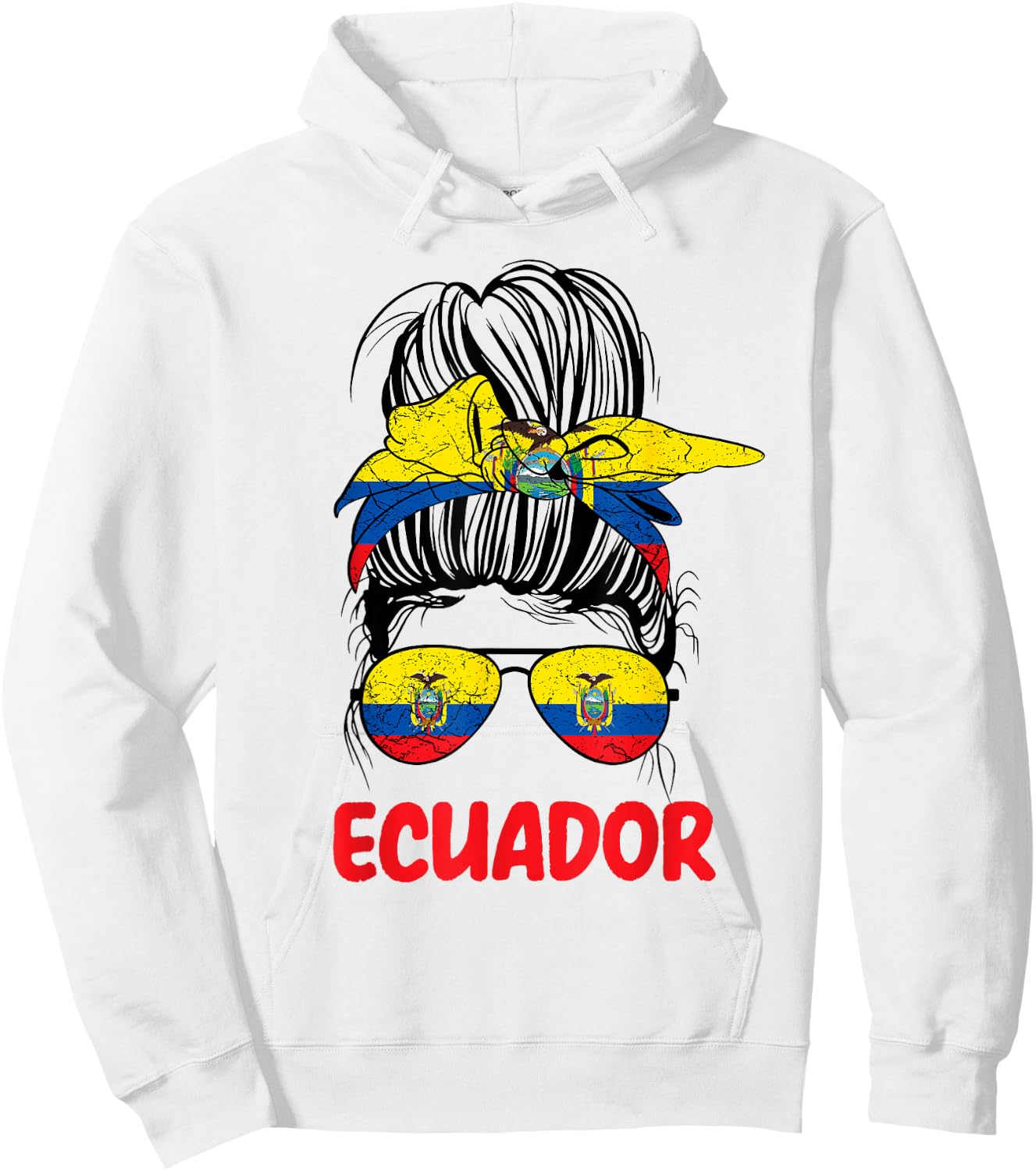 Ecuadorian Girl Ecuador Women Chica Ecuatoriana flag Pride Hoodie - Hoodie | White
