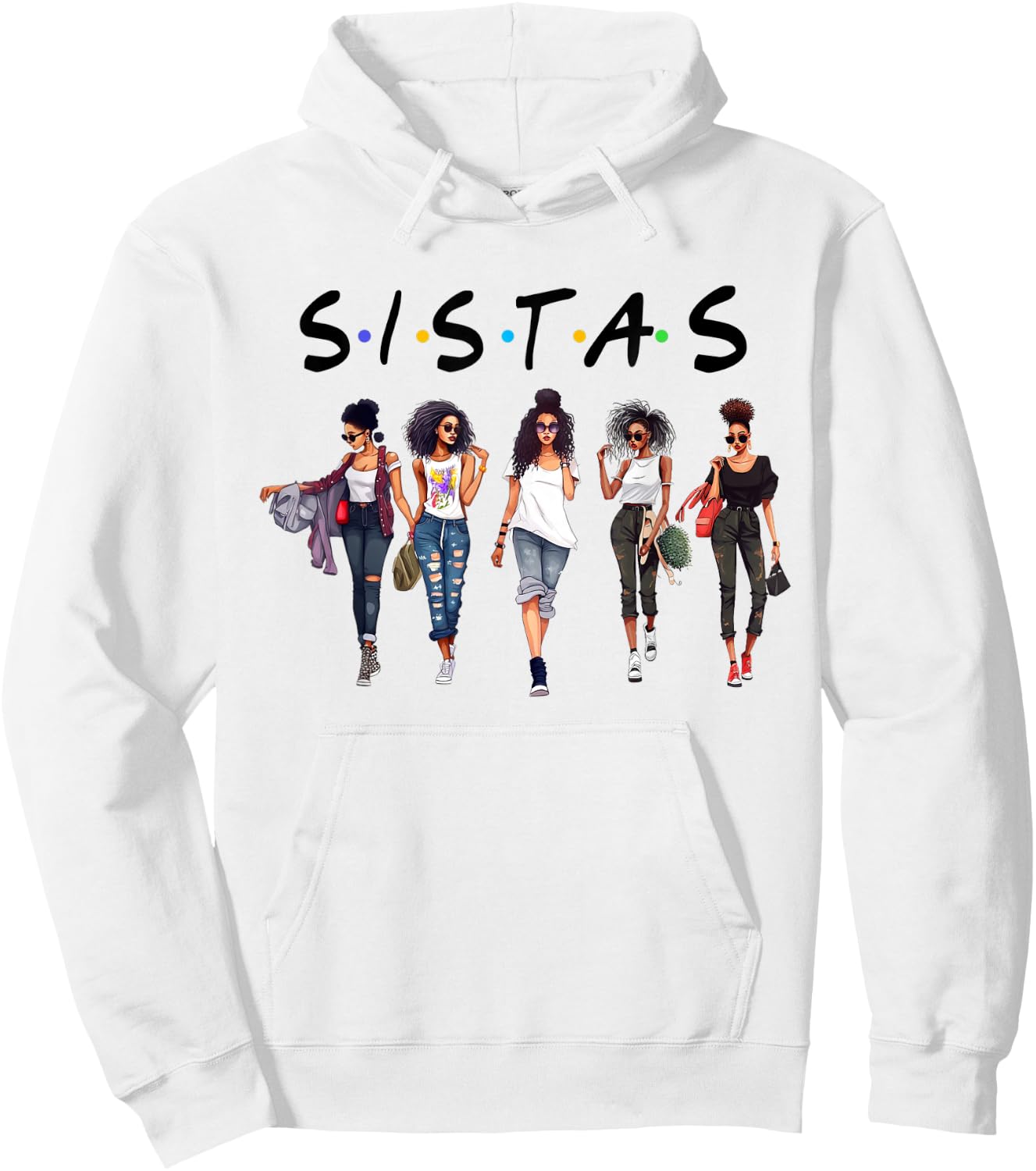 Black Melanin Queen Curly Natural Afro Girl African American Hoodie - Hoodie | White