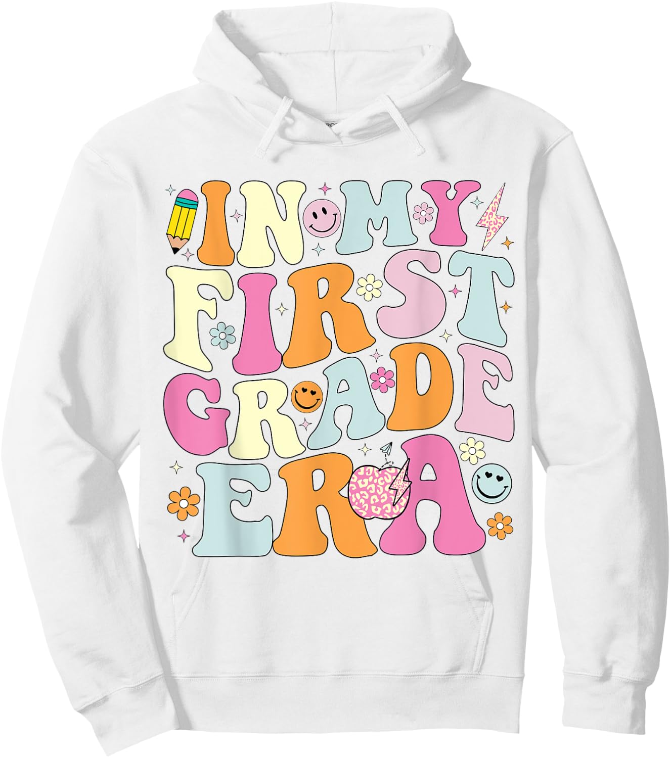 In My First Grade Era 1st Grade Girl Teacher Back to School Hoodie - Hoodie | White