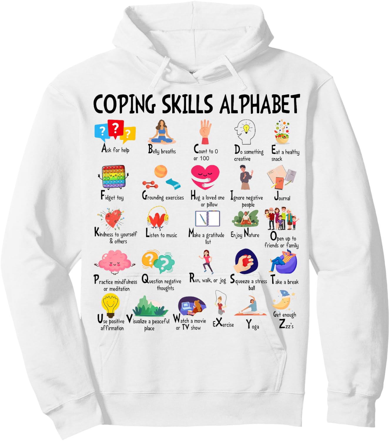 Mental Health tie Clothing Counselor Shirt Women Therapist Hoodie - Hoodie | White