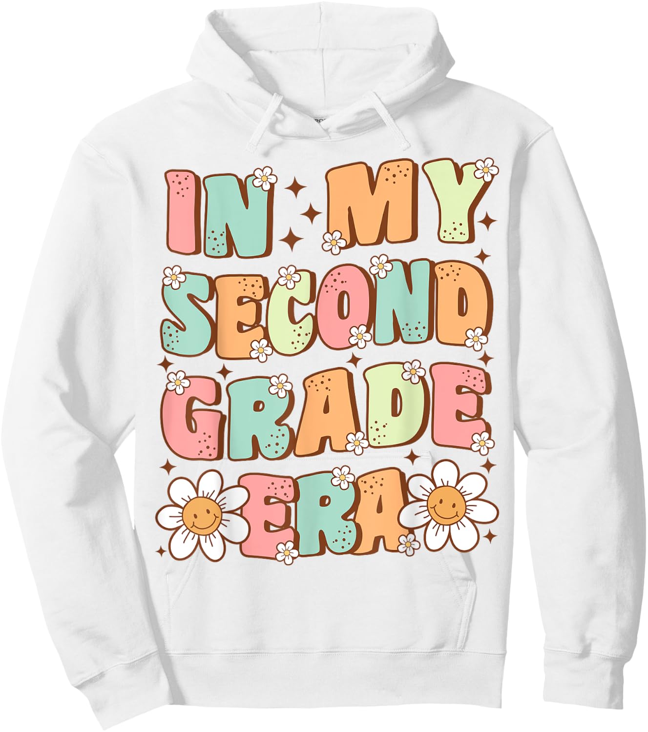 In My Second Grade Era Cute Groovy 2nd Grade Back to School Hoodie - Hoodie | White