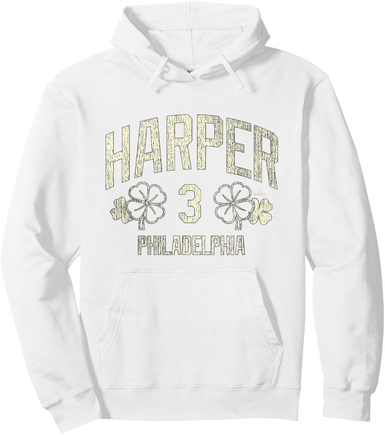 Bryce Harper Philadelphia Baseball St. Patrick's Clover Hoodie - Hoodie | White