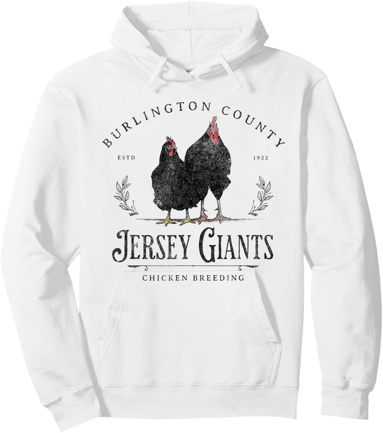 Jersey Giants Chicken Breeding Burlington County Farming Hoodie - Hoodie | White