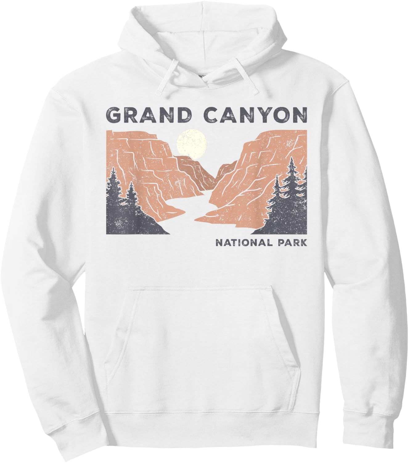 Hiked Grand Canyon National Park Arizona Vintage Men Hoodie - Hoodie | White
