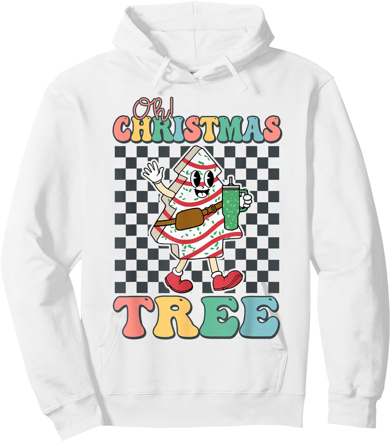Oh Christmas Tree Cakes Debbie Becky Jen Cake Lovers Xmas Hoodie - Hoodie | White