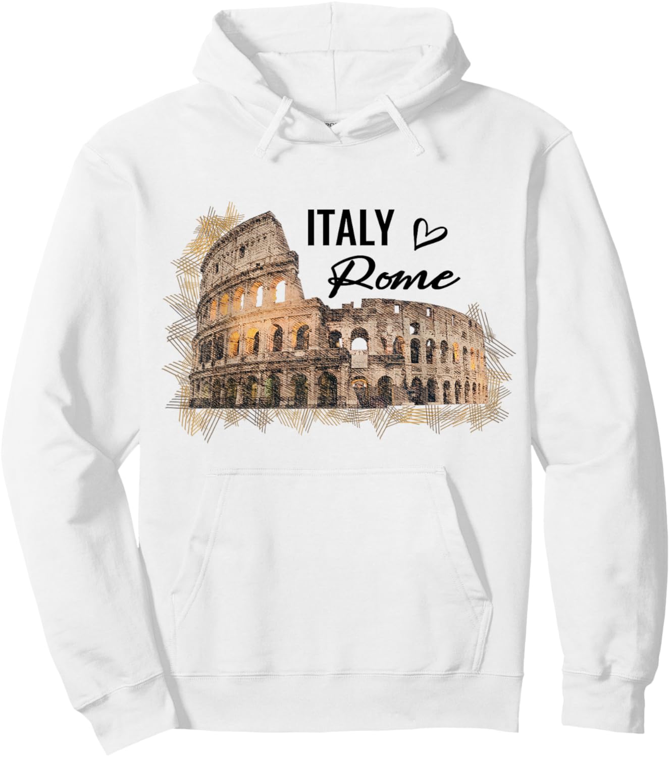 Italy Colosseum Rome I Love Italy Lover Men Women Children Hoodie - Hoodie | White