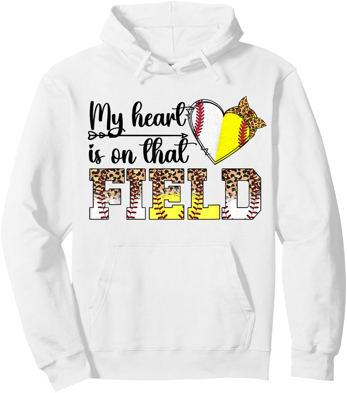 On That Field Proud Baseball Softball Grandma Hoodie - Hoodie | White