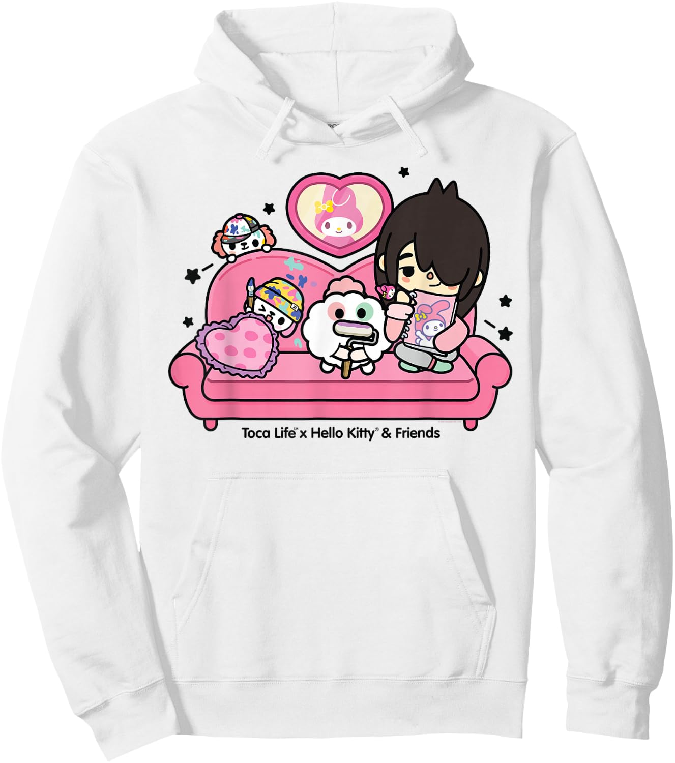 Toca Life x Hello Kitty & Friends My Melody Couch Hoodie - Hoodie | White
