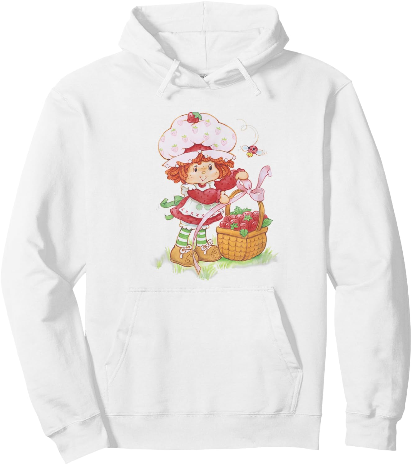 Strawberry Shortcake Berry Basket Portrait Hoodie - Hoodie | White