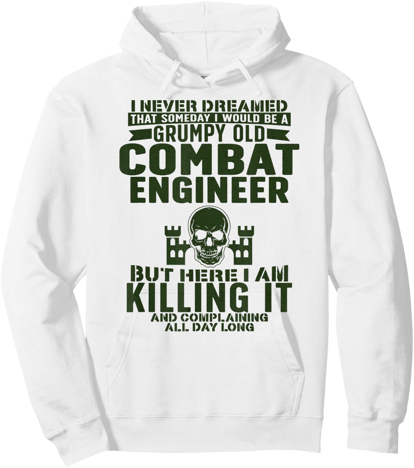 Grumpy Old Combat Engineer Combat Engineering Hoodie - Hoodie | White
