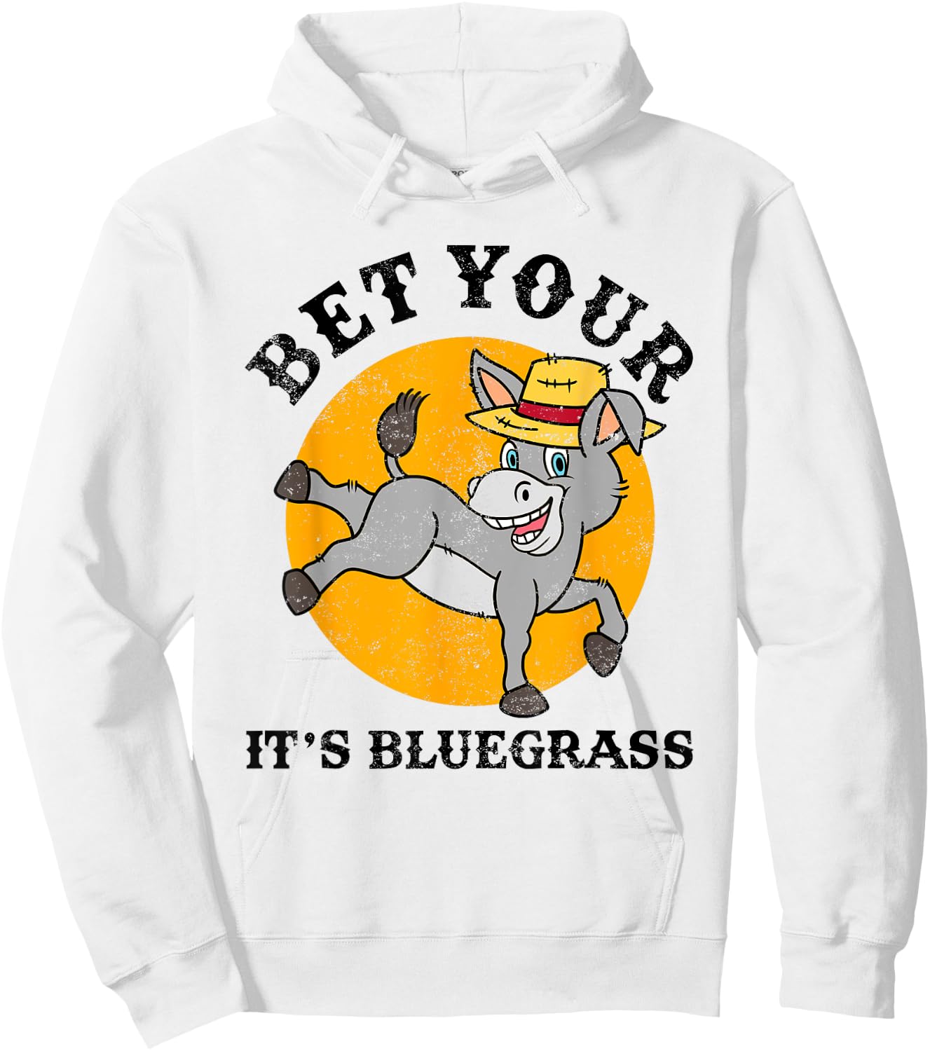 Bet Your Ass It's Bluegrass Gift Country Music Banjo Fiddle Hoodie - Hoodie | White