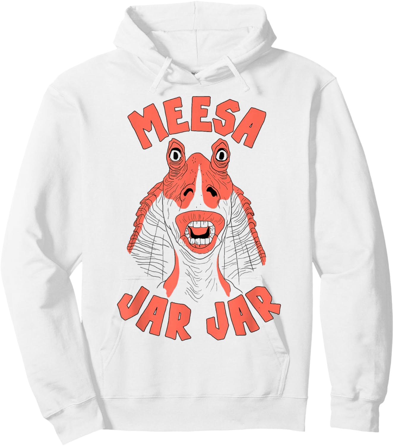 Star Wars Jar Jar Binks Meesa Jar Jar Portrait Hoodie - Hoodie | White