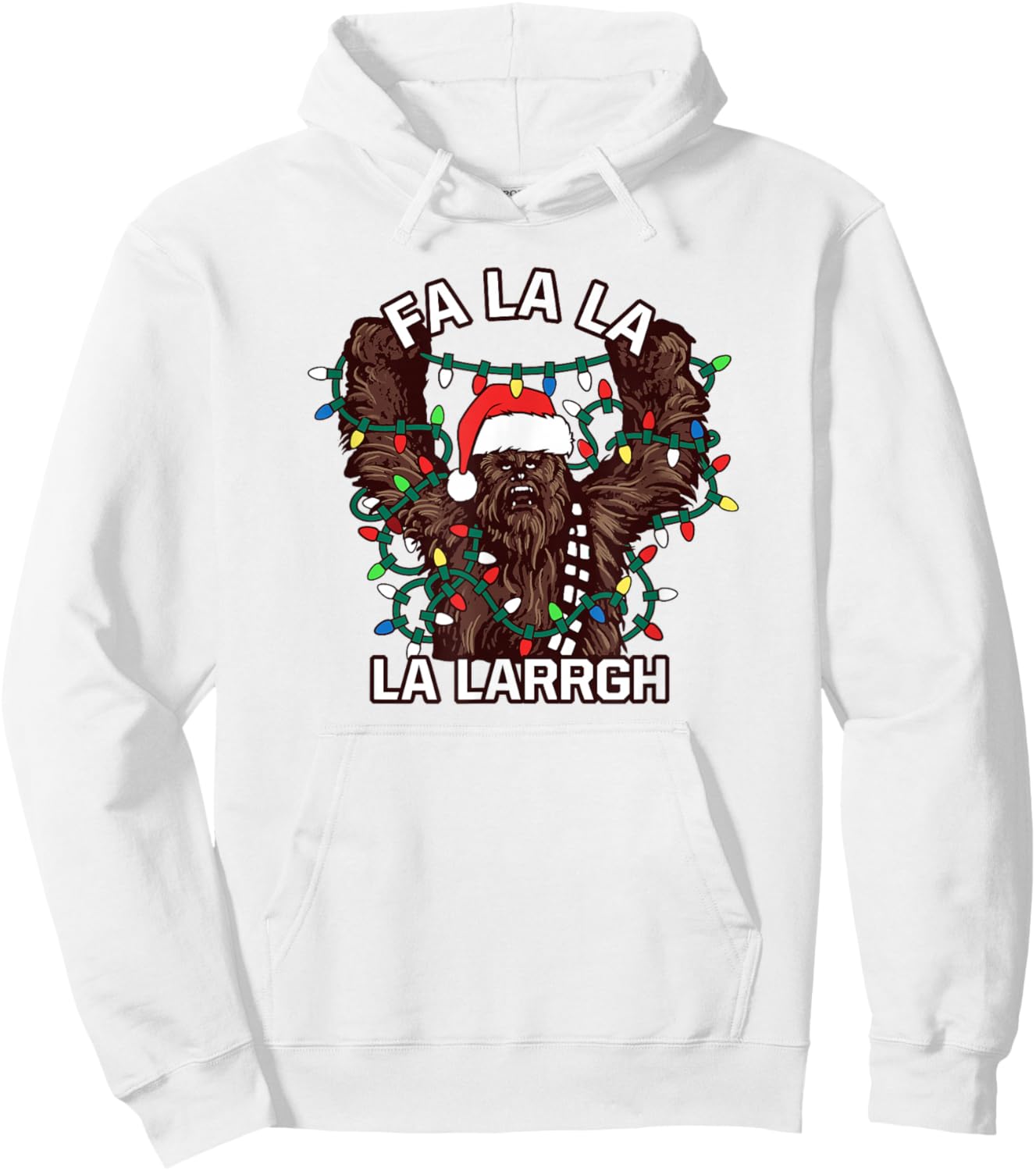 Star Wars Christmas Lights Chewbacca Life Day Hoodie - Hoodie | White
